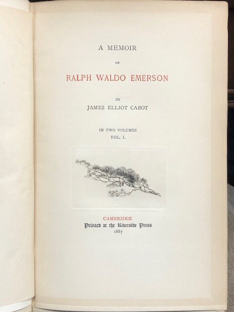 A Memior of Ralph Waldo Emerson - Large Paper Edition — photograph 9.