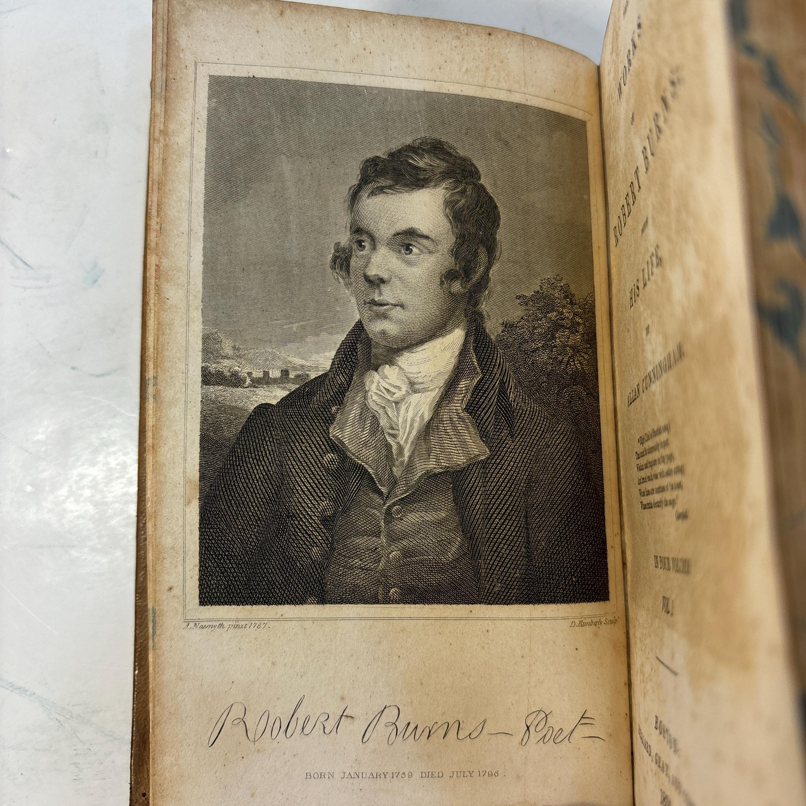 Works of Robert Burns with His Life bvy Allan Cunningham … in four volumes — photograph 3.
