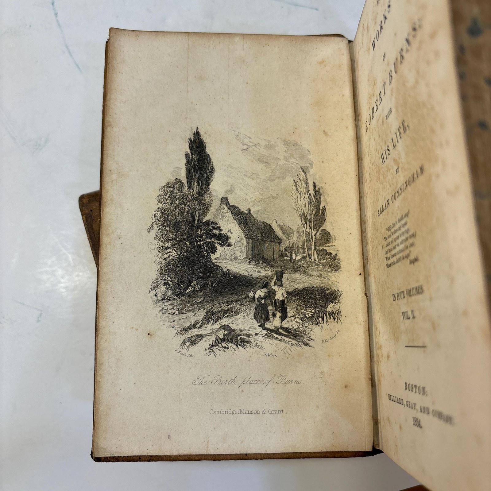 Works of Robert Burns with His Life bvy Allan Cunningham … in four volumes — photograph 5.