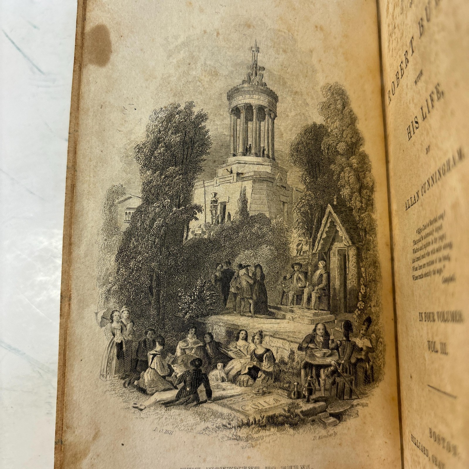 Works of Robert Burns with His Life bvy Allan Cunningham … in four volumes — photograph 9.