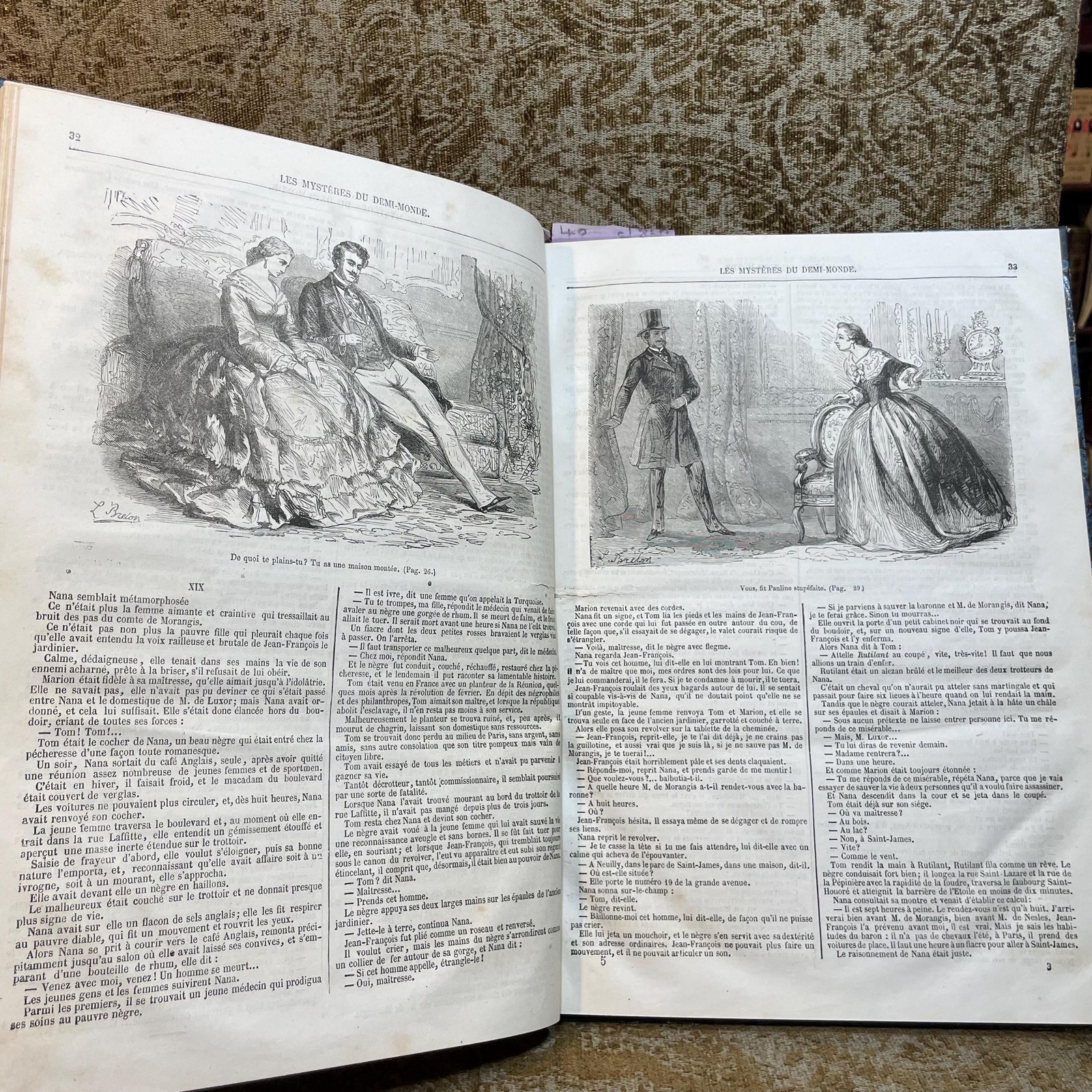 LES MYSTERES DU DEMI MONDE: L AGENCE MATRIMONIALE. & LES HOMMES DE CHEVAL. … 155 pages. ((THE MYSTERIES OF THE HALF WORLD: THE MATRIMONIAL AGENCY. & THE HORSE MEN. … 155 pages.)) — photograph 10.
