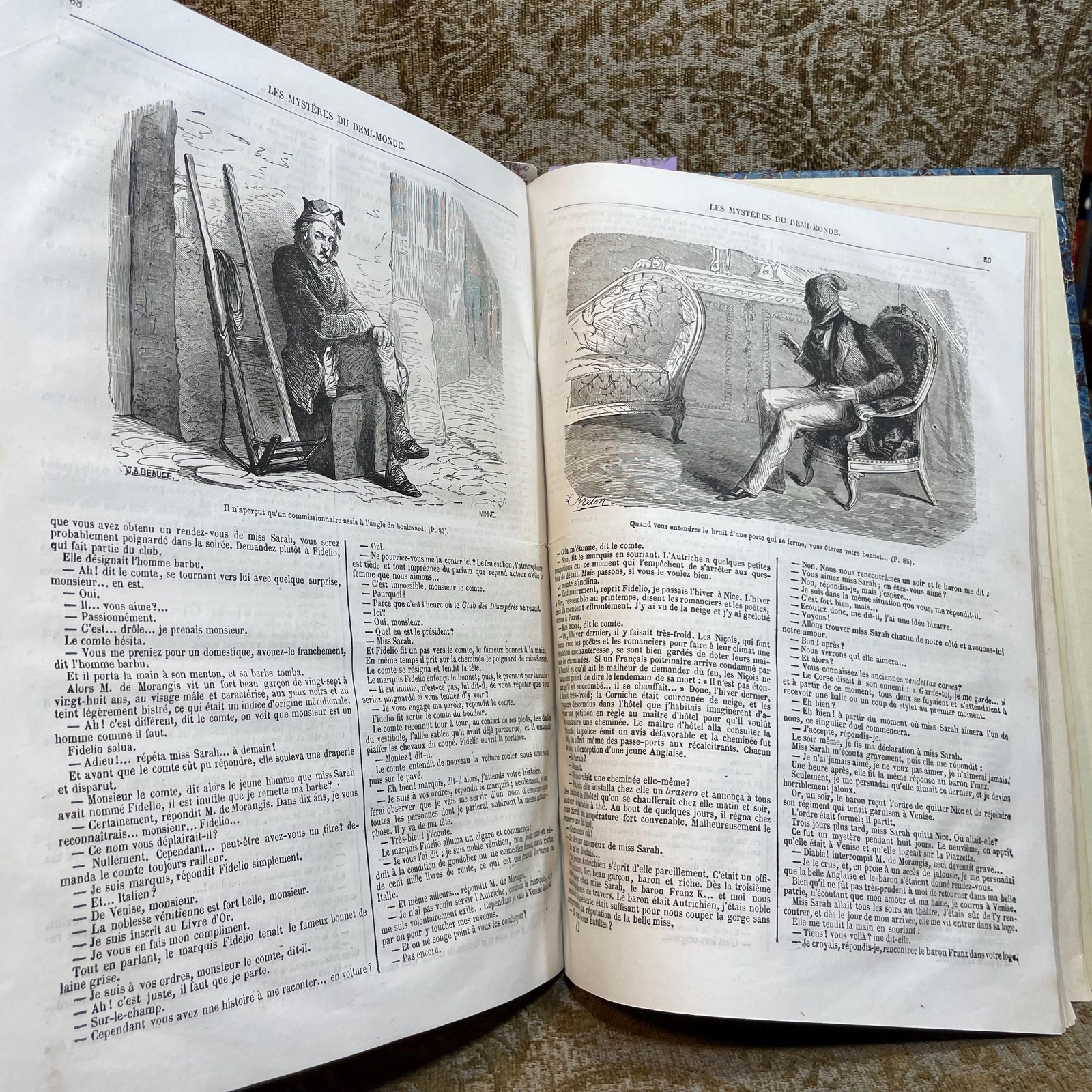 LES MYSTERES DU DEMI MONDE: L AGENCE MATRIMONIALE. & LES HOMMES DE CHEVAL. … 155 pages. ((THE MYSTERIES OF THE HALF WORLD: THE MATRIMONIAL AGENCY. & THE HORSE MEN. … 155 pages.)) — photograph 4.