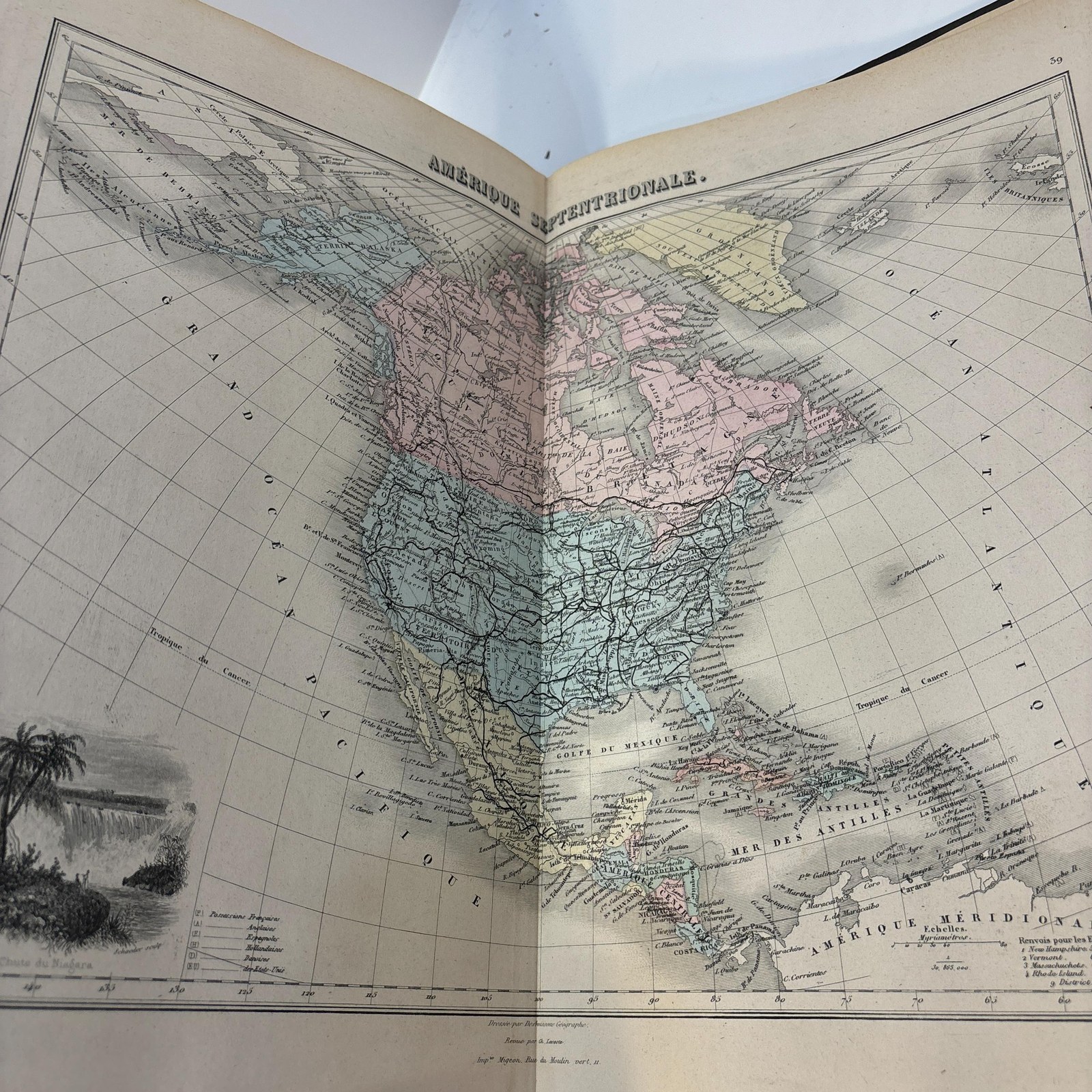 Géographie Universelle Atlas Migeon MM. Desbuissons, A.-T. Chartier, A. Vuillemin, L. Thuillier, Ch. Lacoste Historique, Scientifique, Industriel Et Commercial Comprenant La Géographie, L'Histoire La Statistique, Etc. D'après les Documents authentiques les plus récents Avec Texte Explicatif Précédant chaque carte Sous la direction de M. J. Migeon . Translated: Universal Geography Migeon Atlas By Messrs. Desbuissons, A.-T. Chartier, A. Vuillemin, L. Thuillier, and Ch. Lacoste A Historical, Scientific, Industrial, and Commercial Atlas Comprising Geography, History, Statistics, Etc. Based upon the most recent authentic documents With Explanatory Text Preceding each map Under the direction of Mr. J. Migeon French Language — photograph 7.
