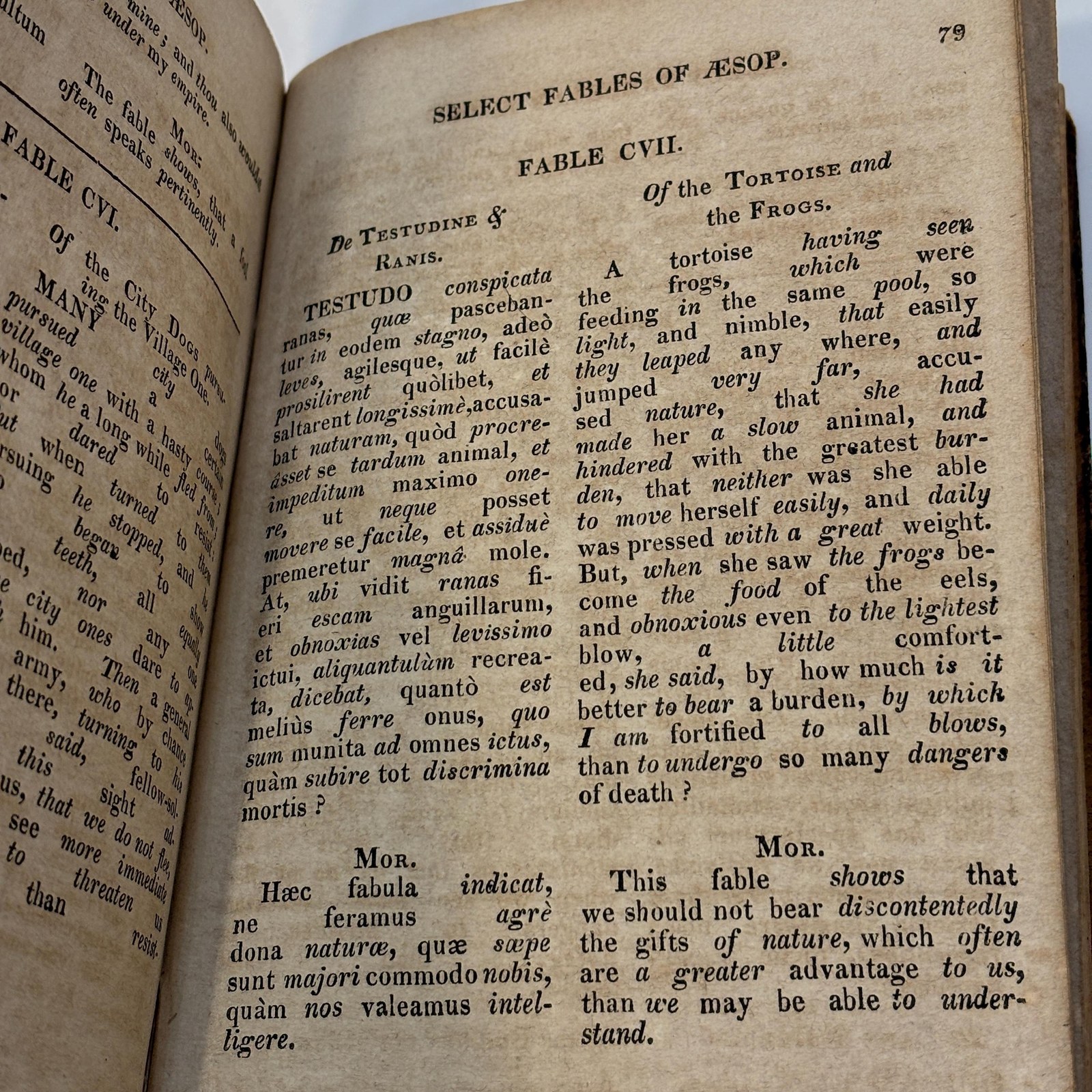 Fabulae Aesopi Selectae, or, Select Fables of Aesop: With an English Translation, More Literal Than Any Yet Extant, Designed for The Readier Instruction of Beginners in The Latin Tongue. — photograph 7.