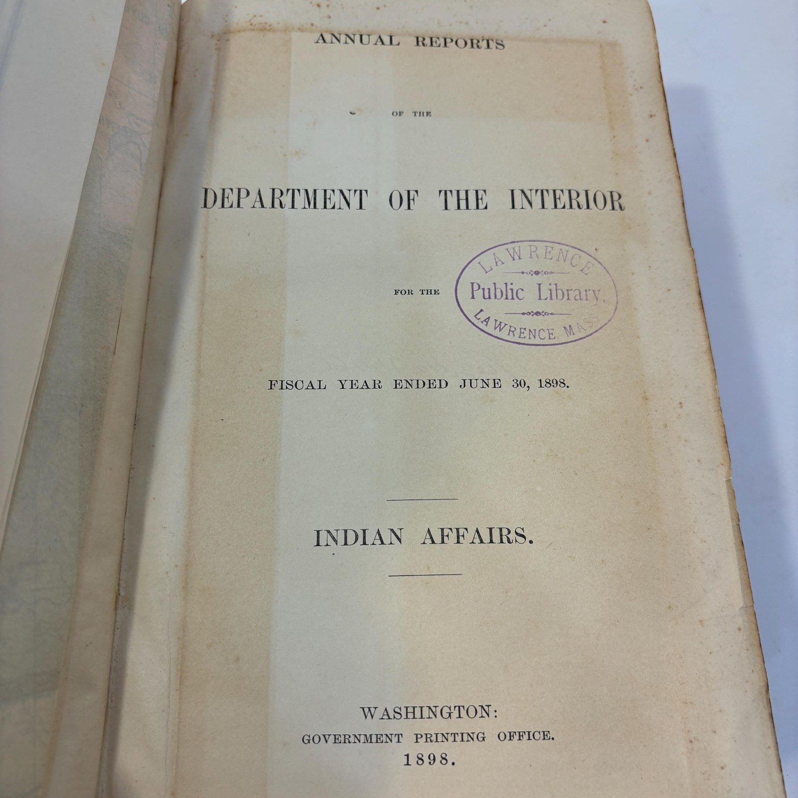 Annual Reports of The Department of The Interior for The Fiscal Year Ended June 30, 1898. Indian Affairs — photograph 3.