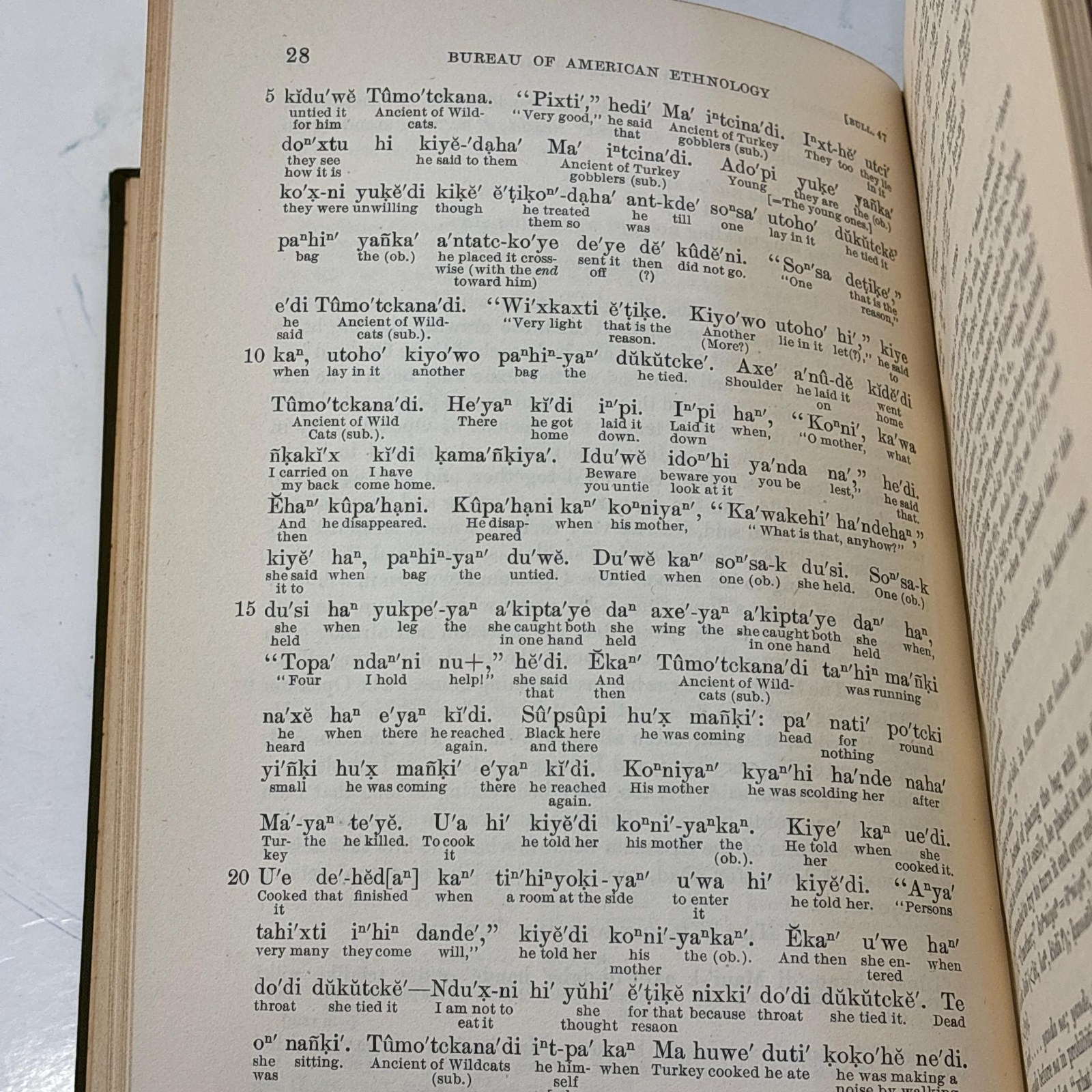 A Dictionary of The Biloxi and Ofo Languages Accompanied with Thirty-One Biloxi Texts and Numerous Biloxi Phrases. Smithsonian Institution Bureau of American Ethnology Bulletin 47. — photograph 8.