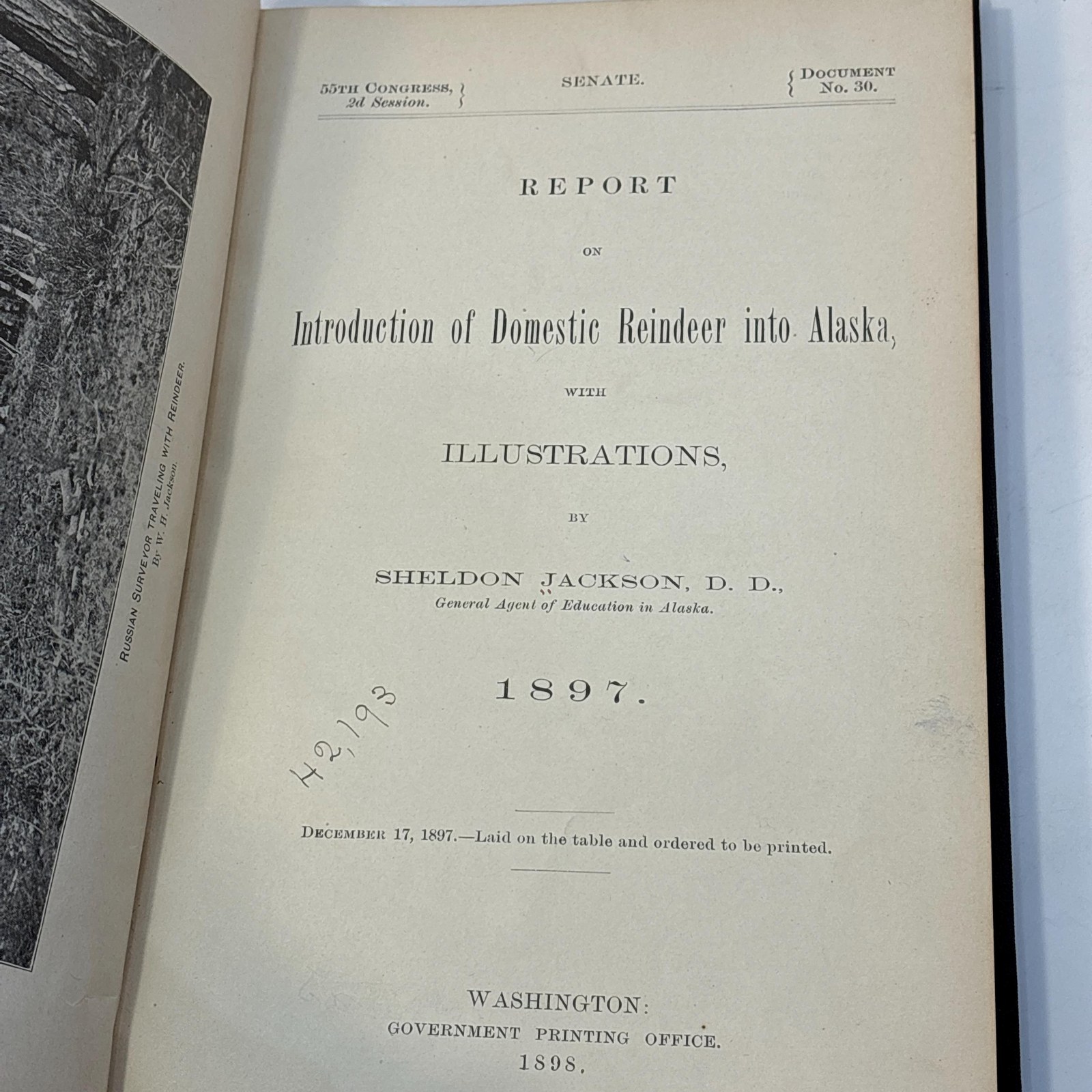Report on Introduction of Domestic Reindeer Into Alaska, with Illustrations, 1897. 2nd Session, 55th Congress, Document No.30 — photograph 3.