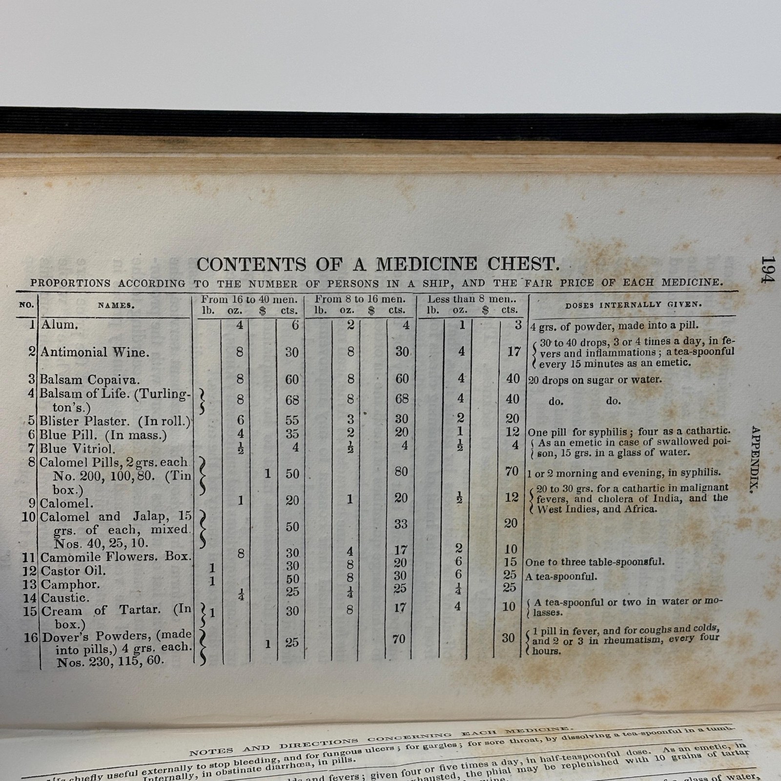 Physician for Ships; Containing Medical Advice for Seamen and Other Persons at Sea, on the Treatment of Diseases, and on The Preservation of Health in Sickly Climates. Third Edition. Presentation Copy — photograph 10.