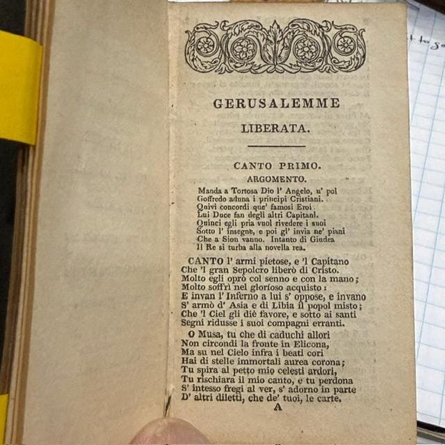 La Gerusalemme Liberata, Italian Language — photograph 6.