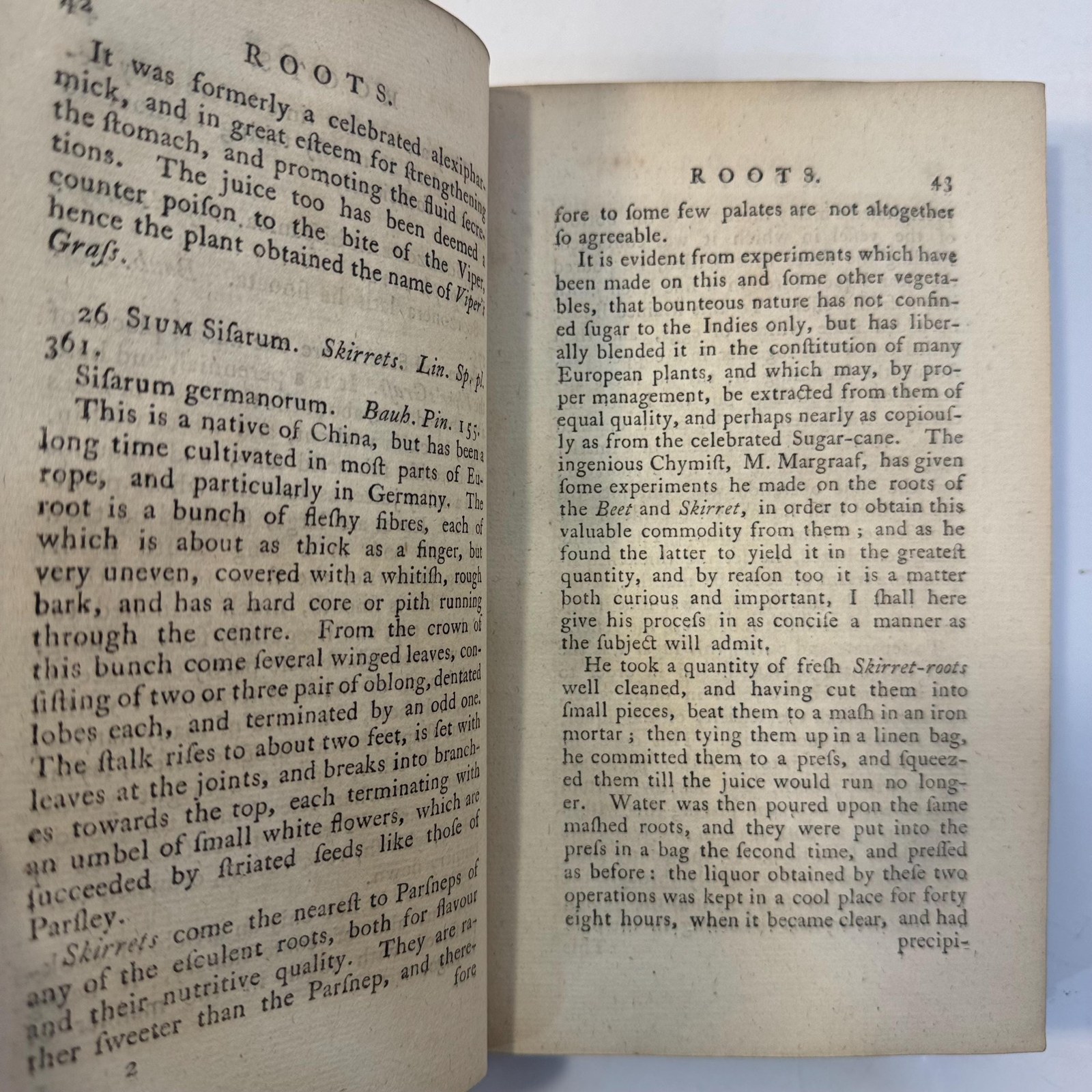 Flora Diaetetica: Or, History of Esculent Plants, Both Domestic and Foreign. In Which They are Accurately Described, and Reduced to Their Linnean Generic and Specific Names. With Their English annexed, and Ranged Under Eleven General Heads, viz. Roots, Shoots, Leaves, Flowers, Berries, Stone-Fruit, Apples, Legumens, Grain, Nuts, Funguses, and a Particular Account of The Manner of Using Them; Their Native Places of Growth; Their Several Varieties; and Physical Properties: Together with Whatever is Otherwise Curious, or Very Remarkable in each Species. The Whole so Methodized, as to Form a Short Introduction to the Science of Botany. First Edition. — photograph 8.