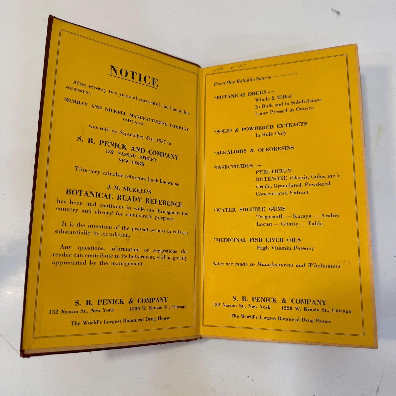 J.M. Nickell's Botanical Ready Reference. Especially Designed for Druggists and Physicians. Containing all of The Botanical Drugs Known up to The Present Time. Giving Their Medical Properties, and All of Their Botanical, Common, Pharmacopoeial and German Common (in German) Names. — photograph 5.