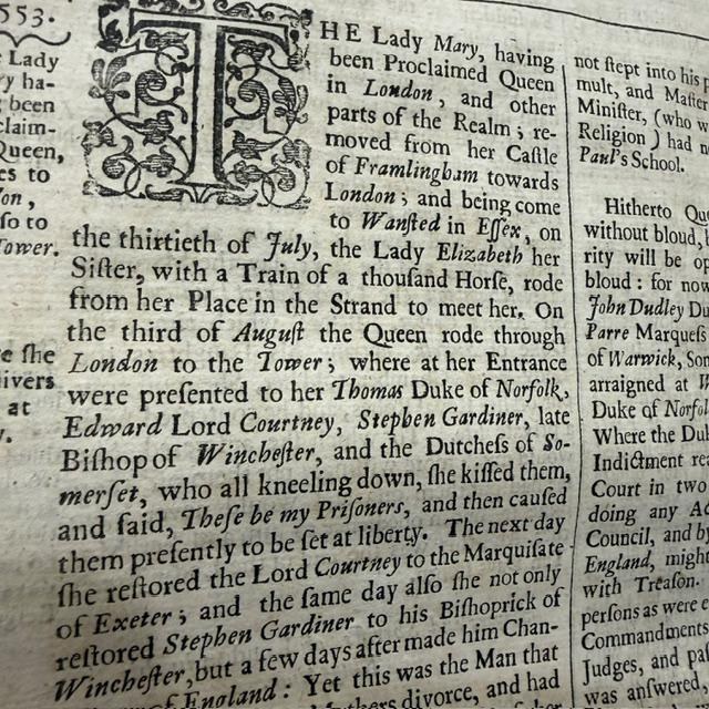 A Chronicle of The Kings of England. From The Time of The Romans Government, unto The Death of King James. Containing all Passages of State and Church, With All other Observations Proper for a Chronicle. Faithfully Collected out of Author's Ancient and Modern; and Digested into a Method. Whereunto is Added, The Reign of King Charles the First, and The First Thirteen Yeears of His Sacred Majesty, King Charles the Second, That Now Reigneth. In Which many Material Affairs of State, Never Before Published; and likewise the most Remarkable Occurrences relating to his Majesties Most Happy and Wonderful Restauration, by the Prudent Conduct, Under God, of George late Duke of Albemarle, Captain General of All His Majesties Armies. As They were extracted out of His Excellencies own Papers, and The Journals and Memorials of Those imploy'd in the most Important and Secret Transactions of That Time. All which Additions arte Revised in this Seventh Impression, and Freed from many Errors and Mistakes of The Former Editions. — photograph 10.