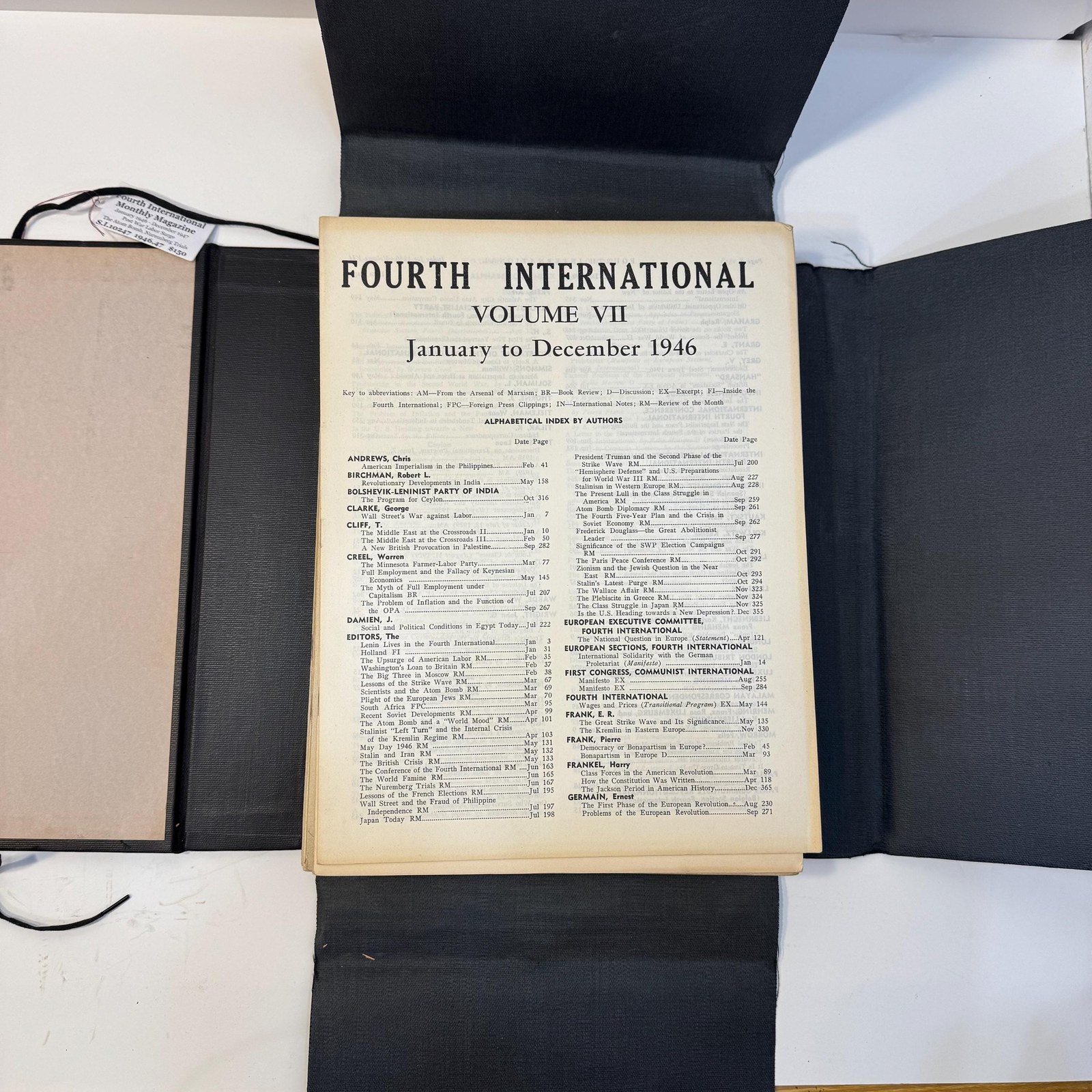 Fourth International, Vol.VII Jan - Dec (lacking Mar) 1946, Vol.VIII Jan - Dec 1947. 23 Issues. — photograph 4.