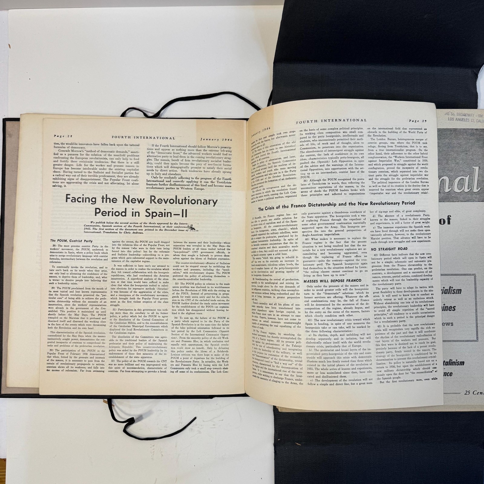 Fourth International, Vol.VII Jan - Dec (lacking Mar) 1946, Vol.VIII Jan - Dec 1947. 23 Issues. — photograph 7.
