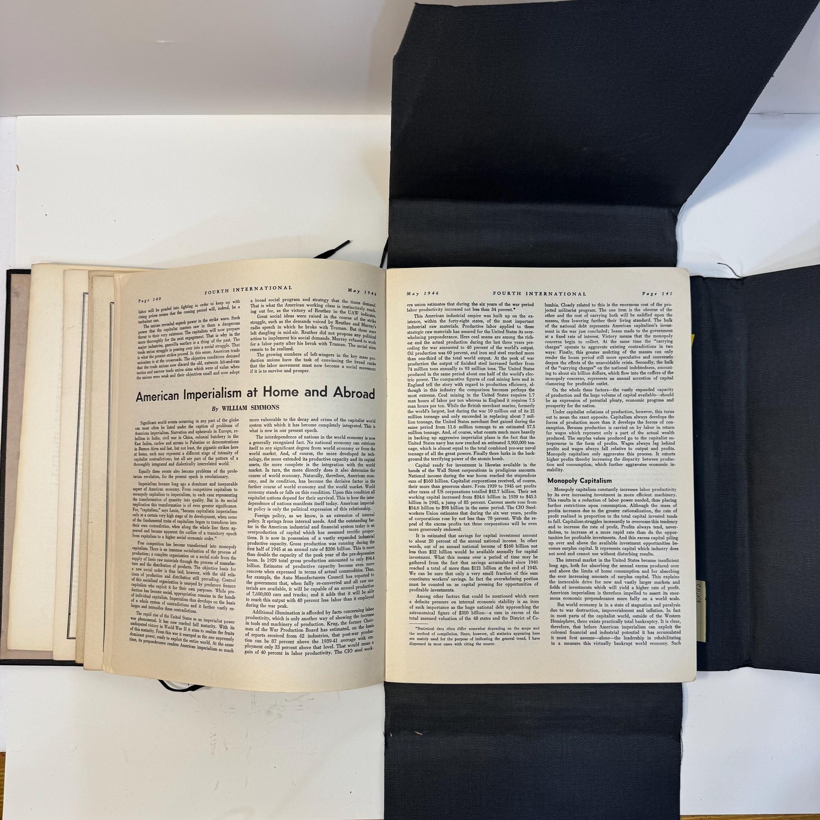Fourth International, Vol.VII Jan - Dec (lacking Mar) 1946, Vol.VIII Jan - Dec 1947. 23 Issues. — photograph 9.