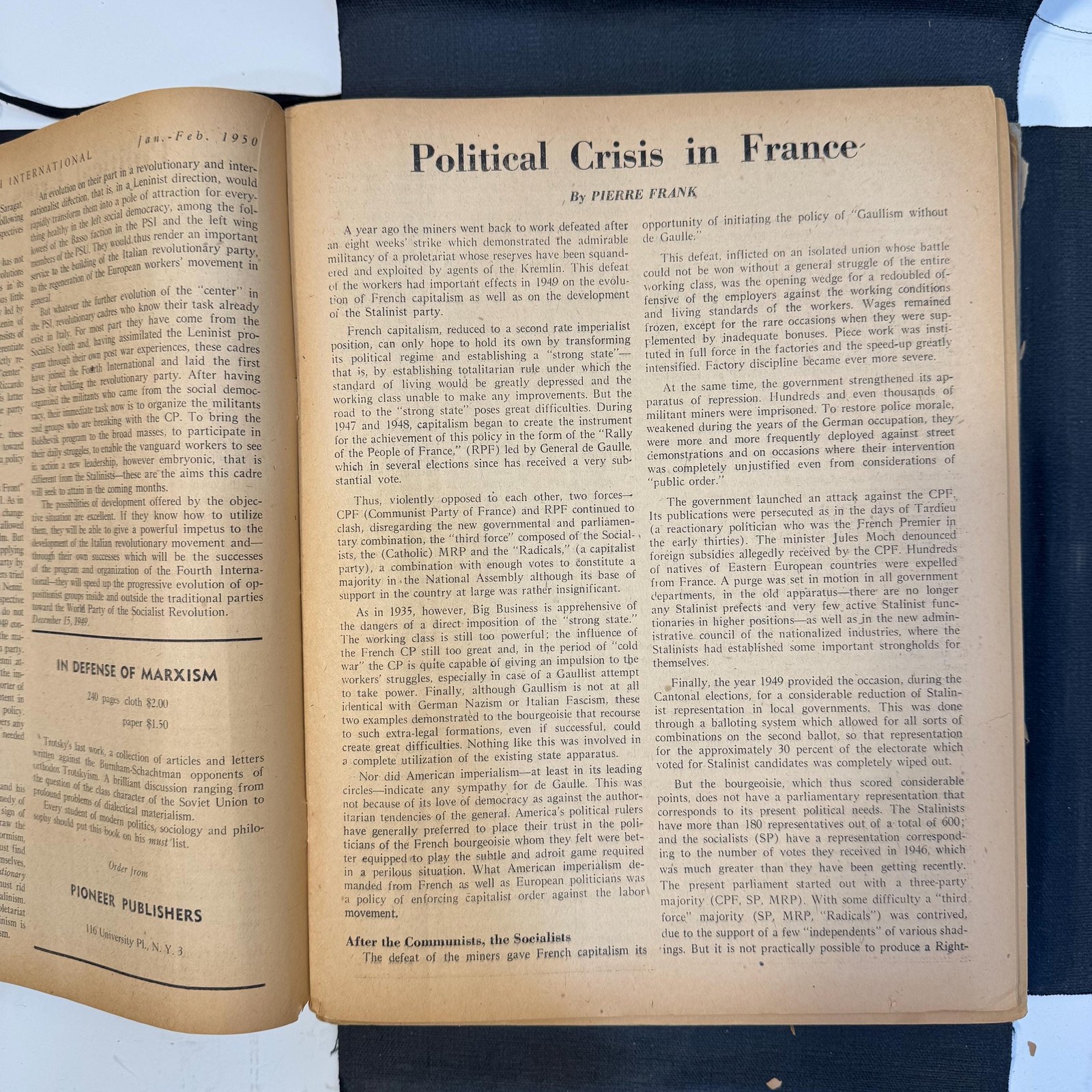 Fourth International, Vol.XI Jan - Dec, Vol.XII Jan - Dec, Vol.XIII (Jan/Feb, Jul/Aug, Nov/Dec), Vol.XIV Jan/Feb, 16 issues total — photograph 6.