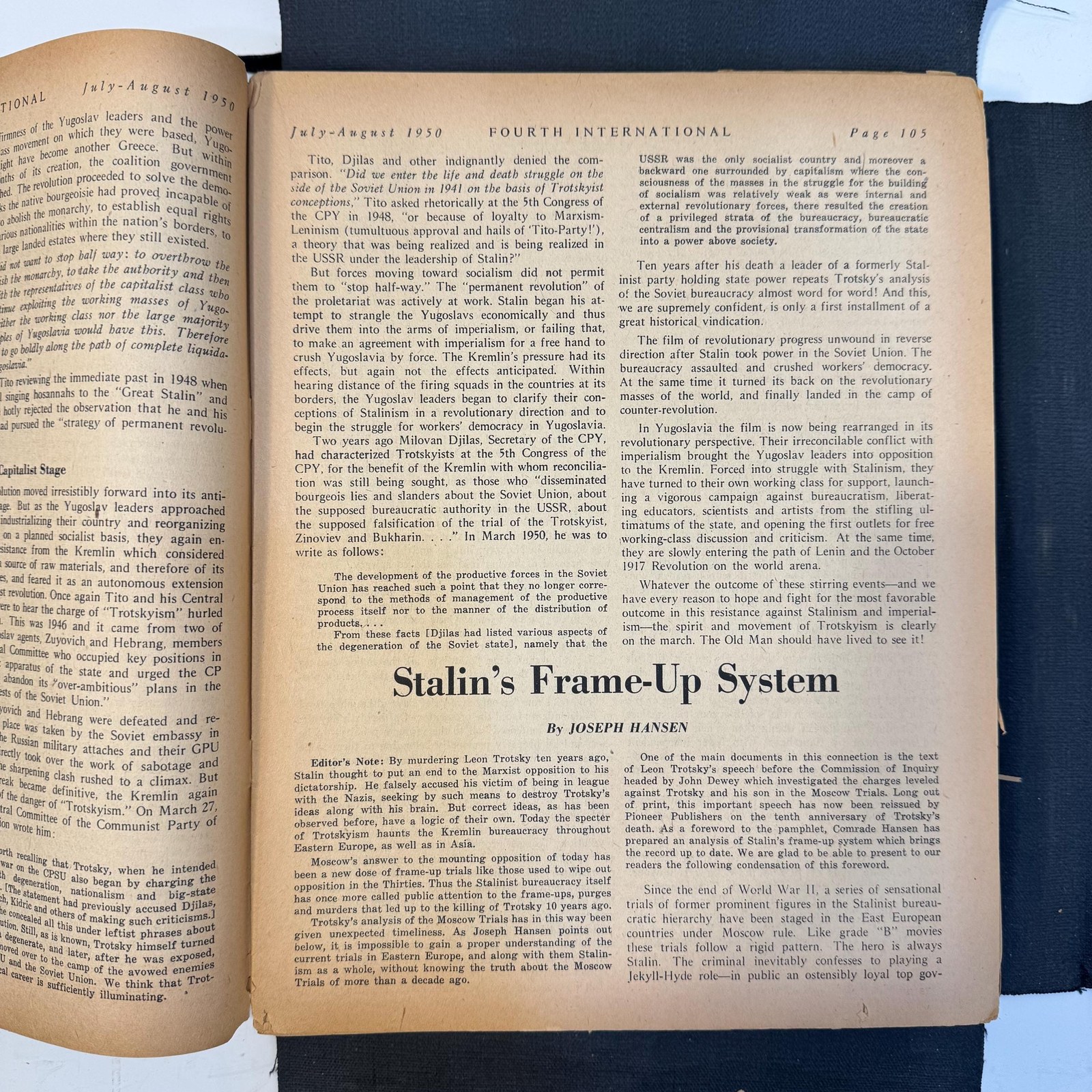 Fourth International, Vol.XI Jan - Dec, Vol.XII Jan - Dec, Vol.XIII (Jan/Feb, Jul/Aug, Nov/Dec), Vol.XIV Jan/Feb, 16 issues total — photograph 8.