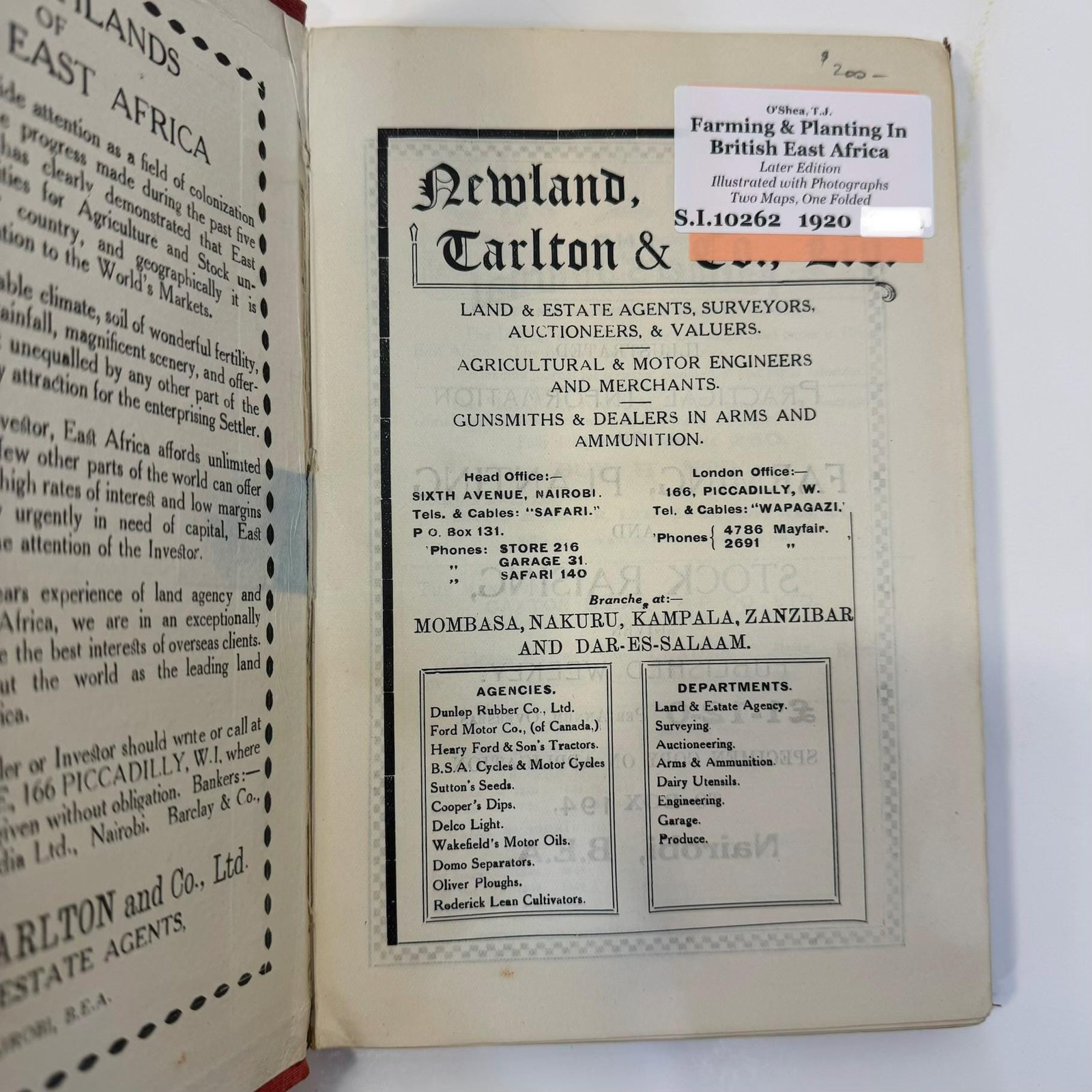 Farming & Planting in British East Africa. A Description of The leading Agricultural Centres and an Account of Agricultural Conditions and Prospects — photograph 5.