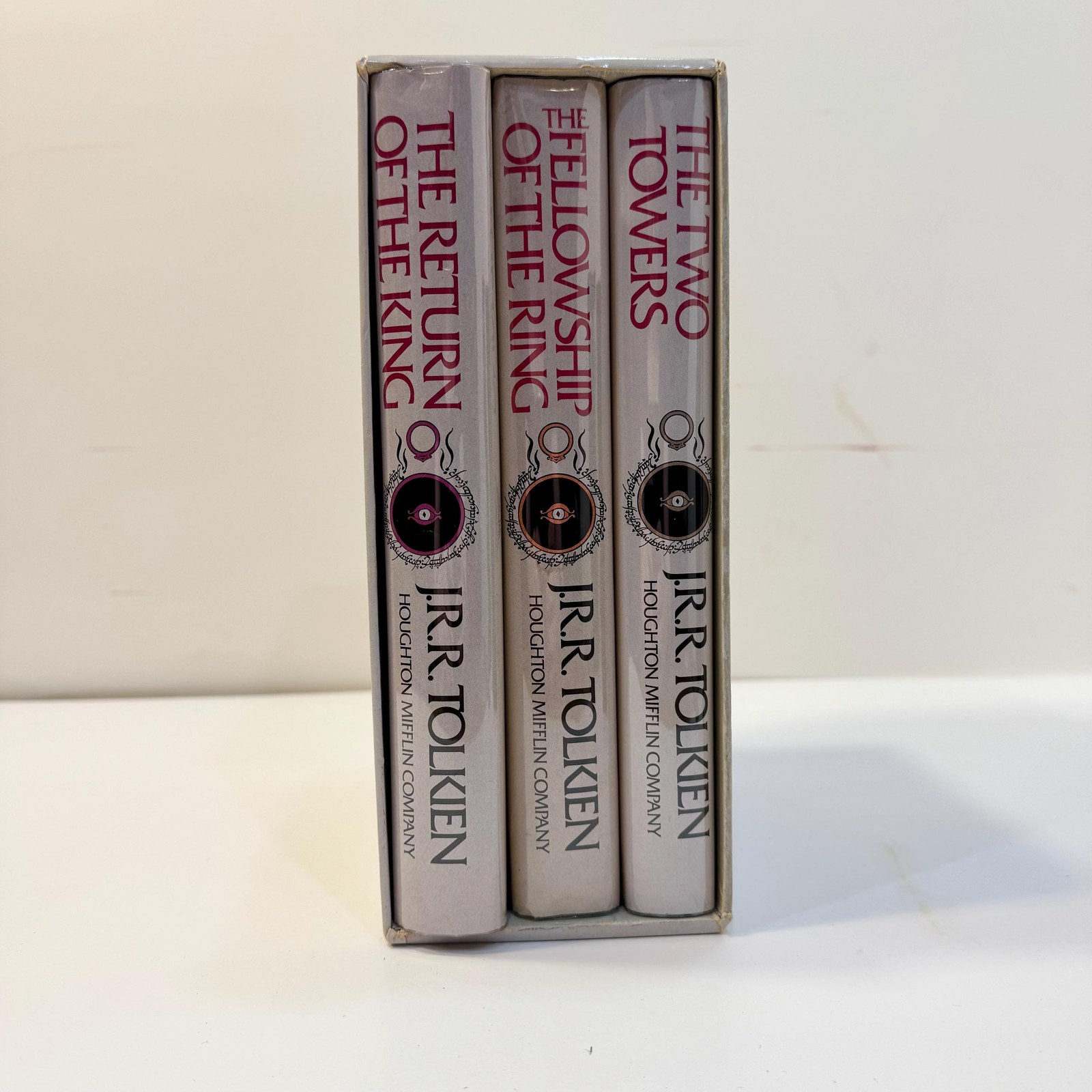 The Lord of The Rings Trilogy; The Fellowship of The Ring (16th), The Two Towers (15th), and The Return of The King (15th), Second Edition in Original Slipcase in Good Condition. BCE. — photograph 2.