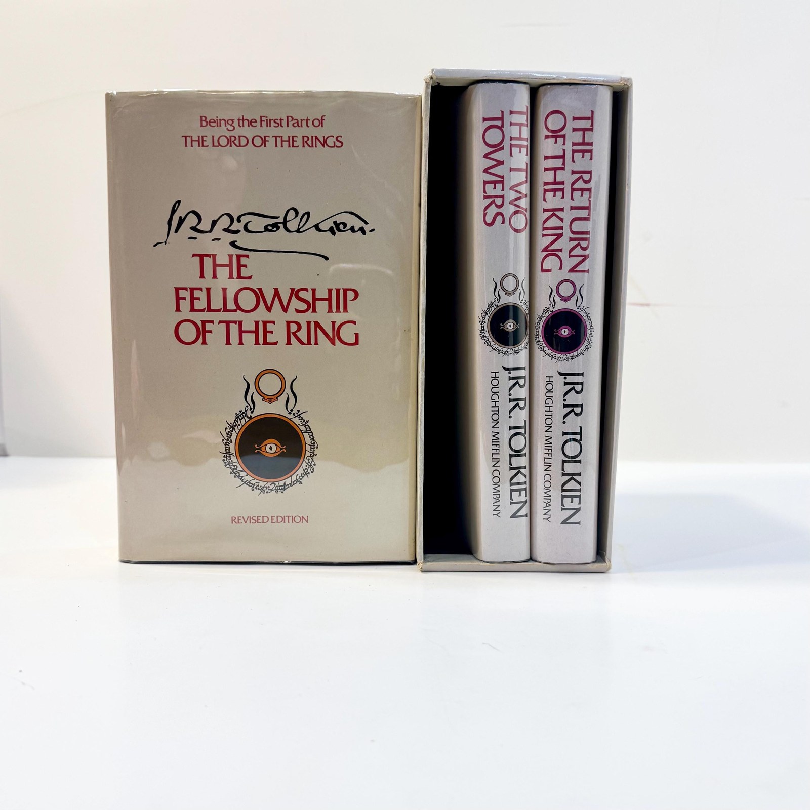 The Lord of The Rings Trilogy; The Fellowship of The Ring (16th), The Two Towers (15th), and The Return of The King (15th), Second Edition in Original Slipcase in Good Condition. BCE. — photograph 3.