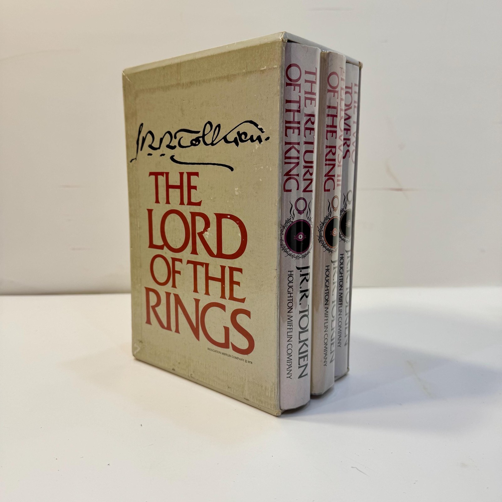 The Lord of The Rings Trilogy; The Fellowship of The Ring (16th), The Two Towers (15th), and The Return of The King (15th), Second Edition in Original Slipcase in Good Condition. BCE. — photograph 4.
