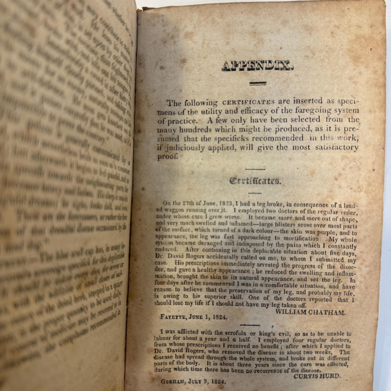 The American Physician; Being A New System of Practice, Founded on Botany. Containing: I. A Description of Medicinal Plants, Their Properties, Localities, &c. and The method of Preparing and Using Them. II. A Treatise on the Causes, Symptoms, Prevention, and Cure of Diseases, Incident to The Human Frame; With a Safe and Sovereign Mode of Treatment. For The Use of Families and Practitioners. — photograph 8.
