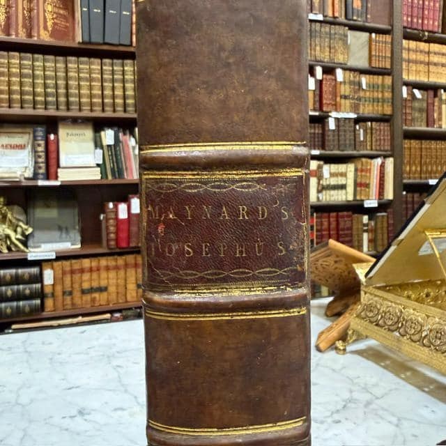 The Whole Genuine and Complete Works of Flavius Josephus, the Celebrated Warlike, Learned and Authentic Jewish Historian. Containing: I. The Antiquities of the Jews in Twenty Books; with Their Wars, Memorable Transactions, Authentic and Remarkable Occurrences, Their Various Turns of Glory and Misery, of Prosperity and Adversity, &c. from the Creation of the World. II. The Wars of the Jews with the Romans, from Their Commencement to the Final Destruction of Jerusalem by Titus in the Reign of Vespasian. In Seven Books. III. The Book of Josephus Against Apion, in Defence of the Jewish Antiquities. In Two Parts. IV. The Martyrdoms of the Maccabees. V. The Embassy of Philo from the Jews of Alexandria to the Emperor Caius Caligula. VI. The Life of Flavius Josephus, Written by Himself. VII. The Testimonies of Josephus Concerning Our Blessed Saviour, St. John the Baptist, &c. Clearly Vindicated. The Whole Translated from the Original in the Greek Language, and Diligently Revised and Compared with the Writings of Contemporary Authors of Different Nations on the Subject; All Tending to Prove the Authenticity of the Work. To Which Will Be Now First Added, a Continuation of the History of the Jews, from Josephus Down to the Present Time, Including a Period of More Than 1700 Years. Containing an Account of Their Dispersion into the Various Parts of Europe, Asia, Africa and America, Their Different Persecutions, Transactions, Various Occurrences, and Present State Throughout the Known World. Also Various Useful Indexes, Particularly of the Countries, Cities, Towns, Villages, Seas, Rivers, Mountains, Lakes, &c. Likewise Tables of the Jewish Coins, Weights, Measures, &c. Used in the Time of the Author. With a Great Variety of Other Interesting and Authentic Particulars Never Given in Any Work of the Like Kind Either in the English or Any Other Language. Embellished with a Great Number of Beautiful Copper Plates, Descriptive of the Most Distinguished Transactions Related in the Work, from Original Drawings of the Ingenious Messrs. Metz, Stothard, and Corbould, Members of the Royal Academy, and Other Eminent Artists. The Whole Engraved by the Most Capital Performers, Particularly Grignion, Collier, Heath, Tookey, Taylor, &c. — photograph 5.
