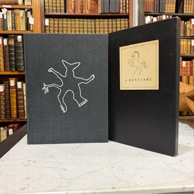 A Bestiary, Compiled by Richard Wilbur, Illustrated by Alexander Calder, Limited Edition #73/800, Signed by both. — photograph 2.