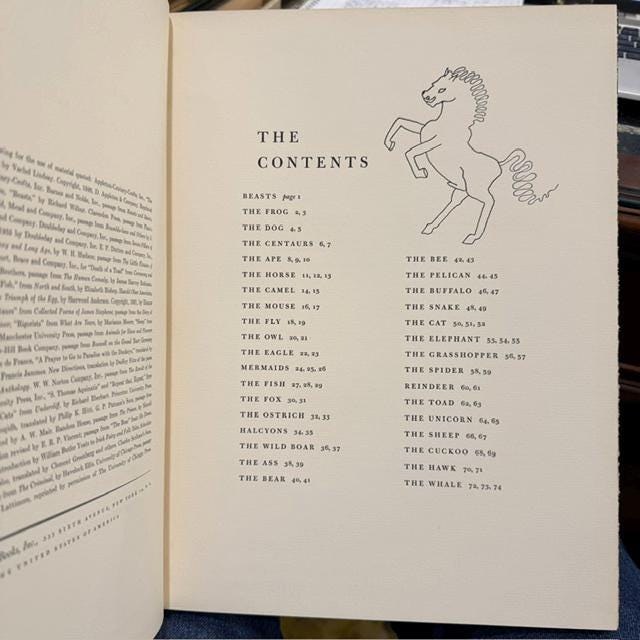 A Bestiary, Compiled by Richard Wilbur, Illustrated by Alexander Calder, Limited Edition #73/800, Signed by both. — photograph 4.