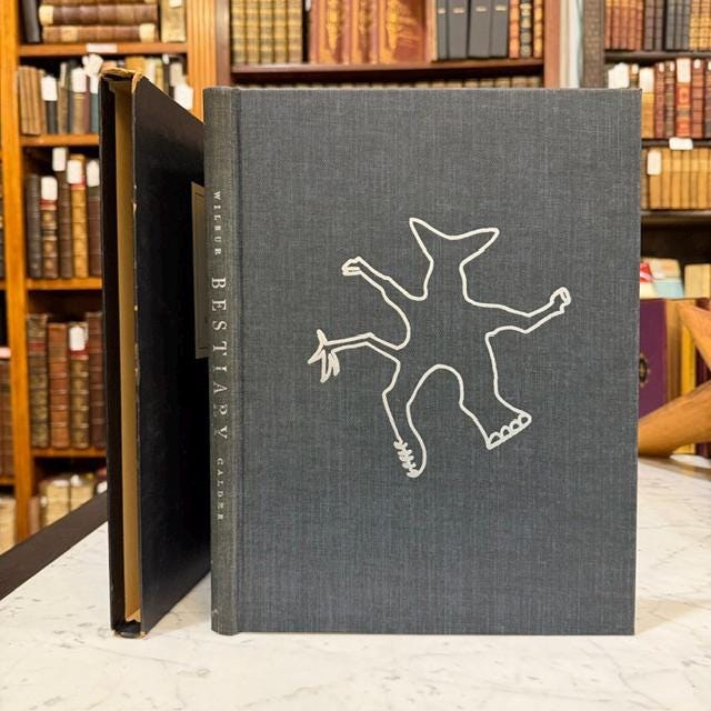 A Bestiary, Compiled by Richard Wilbur, Illustrated by Alexander Calder, Limited Edition #73/800, Signed by both. — photograph 6.