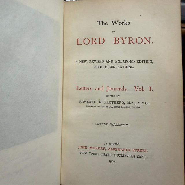 The Works of Lord Byron; New, Revised and Enlarged Edition, With Illustrations. 6 Vols., Second Impression — photograph 2.