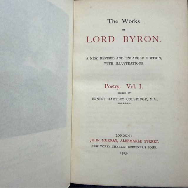 The Poetical Works of Lord Byron; New, Revised and Enlarged Edition, With Illustrations. 7 Vols. Poetry; Second Impression — photograph 2.