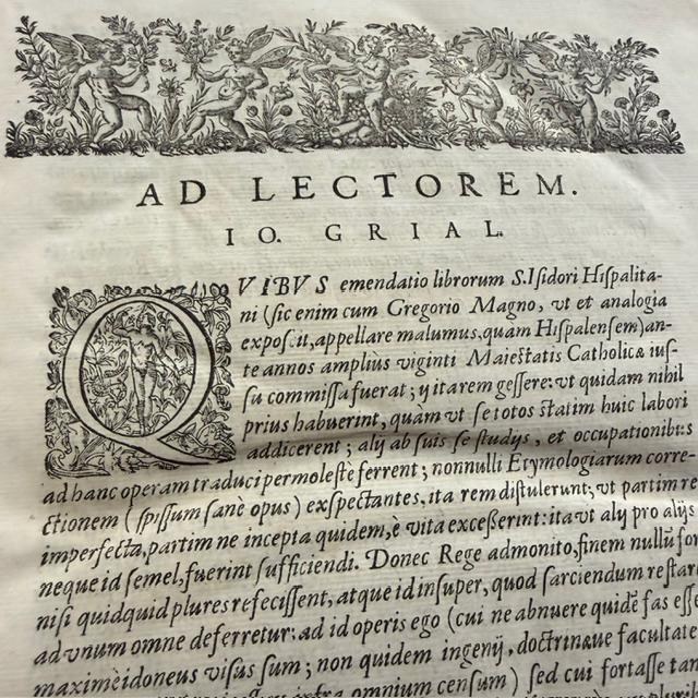 Divi Isidori Hispalensis Episcopi Opera, Philippi II Catholici Regis Iussu, e Vetustis Exemplaribus Emendata. Translated: The Works of Saint Isidore, Bishop of Seville, Corrected from Ancient Manuscripts by Order of Philip II, the Catholic King — photograph 6.