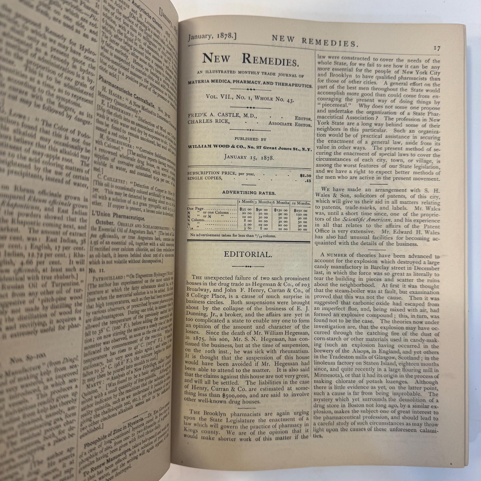 New Remedies, and Illustrated Monthly Trade Journal of Materia Medica, Pharmacy and Therapeutics, Vol. VII — photograph 9.
