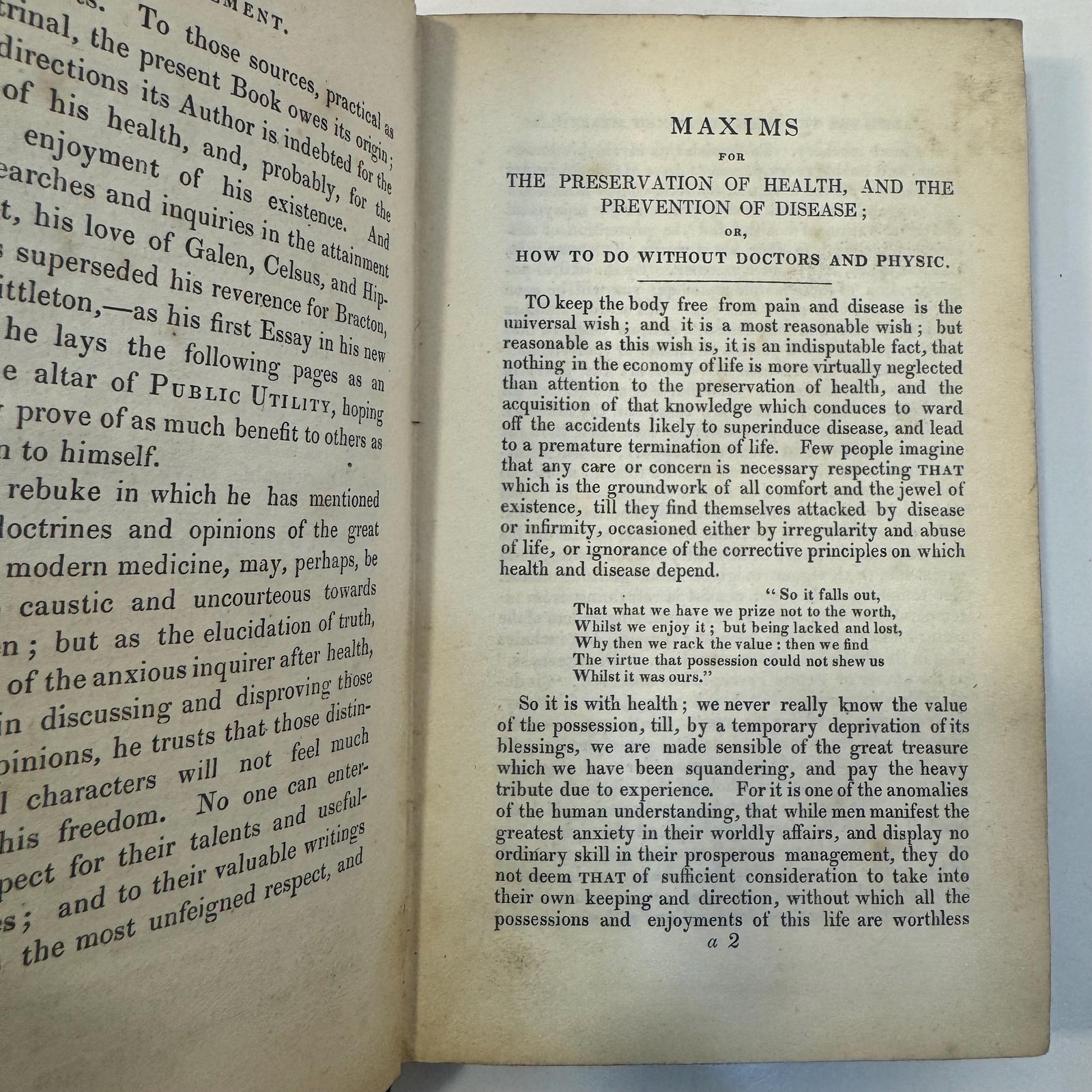 The Oracle of Health and Long Life: Containing Plain and Practical Instructions for The Preservation of Sound Health, and The Attainment of Vigorous Old Age. To Which are Added, Maxims for The Preservation of Health, and The Prevention of Disease; With The Philosophy of Domestic Medicine, A New Edition — photograph 9.