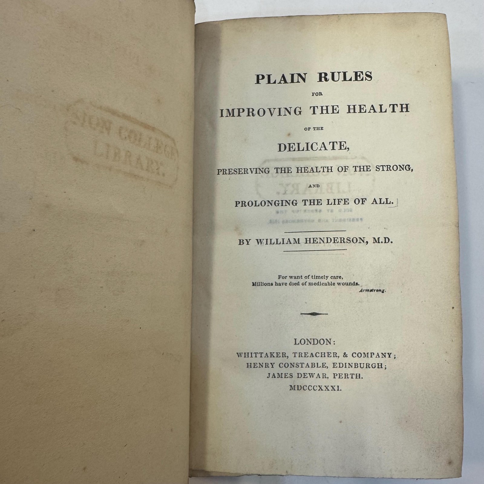 Plain Rules for Improving The Health of The Delicate, Preserving the Health of The Strong, and Preserving The Life of All. — photograph 7.