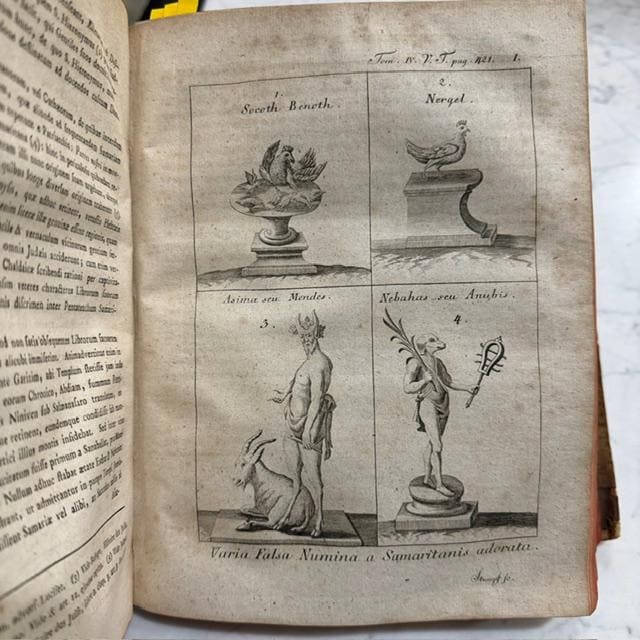 P. R. D. Augustini Calmet, Ordinis S. Benedicti, Congregationis SS. Vitoni et Hidulphi, Commentarius Literalis in Omnes Libros Veteris Testamenti, Latinis Literis Traditus a Joanne Dominico Mansi, Congregationis Clericorum Regularium Matris Dei, Lucensi. Editio Novissima ad Exemplar Parisiense Correcta. Translated: The Literal Commentary of the Reverend Father Dom Augustin Calmet, of the Order of Saint Benedict and the Congregation of Saints Vitonus and Hidulphus, on All the Books of the Old Testament, Rendered into Latin by Giovanni Domenico Mansi, of Lucca, of the Congregation of the Clerics Regular of the Mother of God. The Latest Edition, Corrected According to the Paris Edition. ***AND*** R. P. D. Augustini Calmet, Ordinis S. Benedicti, Congregationis SS. Vitoni et Hidulphi, Commentarius Literalis in Omnes Libros Novi Testamenti, Latinis Literis Traditus a Joanne Dominico Mansi, Congregationis Clericorum Regularium Matris Dei, Lucensi. Editio Novissima ad Exemplar Parisiense Correcta. Translated: The Literal Commentary of the Reverend Father Dom Augustin Calmet, of the Order of Saint Benedict and the Congregation of Saints Vitonus and Hidulphus, on All the Books of the New Testament, Rendered into Latin by Giovanni Domenico Mansi, of Lucca, of the Congregation of the Clerics Regular of the Mother of God. The Latest Edition, Corrected According to the Paris Edition. — photograph 9.