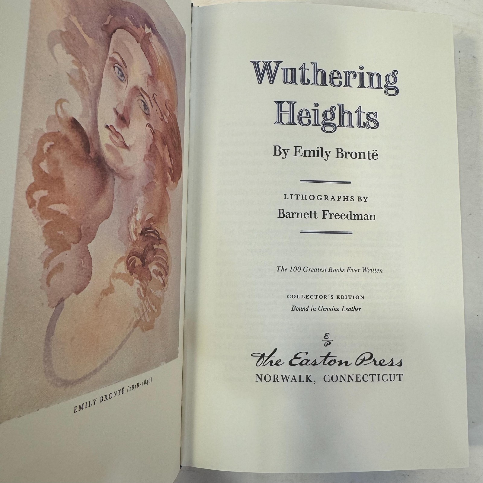 Wuthering Heights by Emily Bronte | Easton Press Edition, Illustrated, 1980 — photograph 6.
