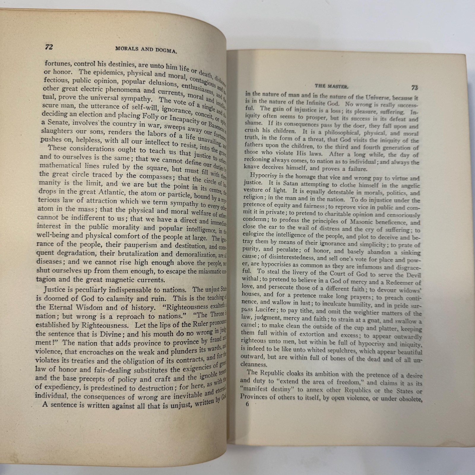 Morals and Dogma of Freemasonry & Digest-Index by Albert Pike and T.W. Hugo, 1924 — photograph 10.