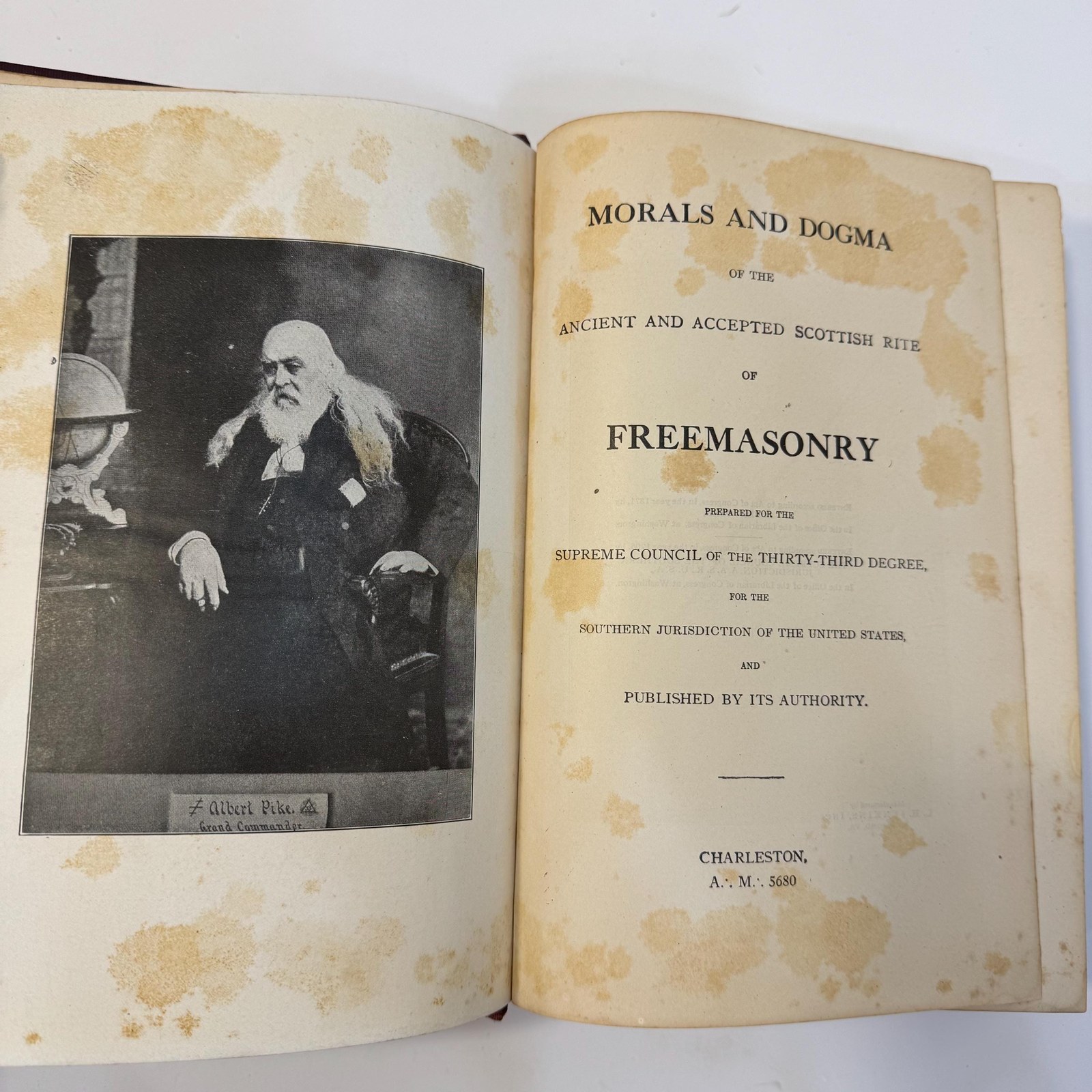 Morals and Dogma of Freemasonry & Digest-Index by Albert Pike and T.W. Hugo, 1924 — photograph 8.