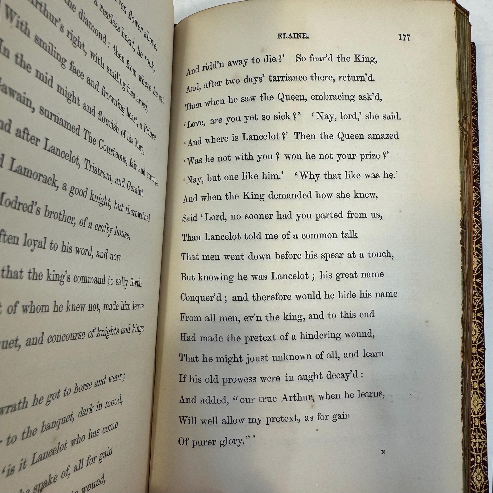 Idylls of The King by Alfred Tennyson, 1859 | Fore-Edge Painting, Bound by Nutt — photograph 10.