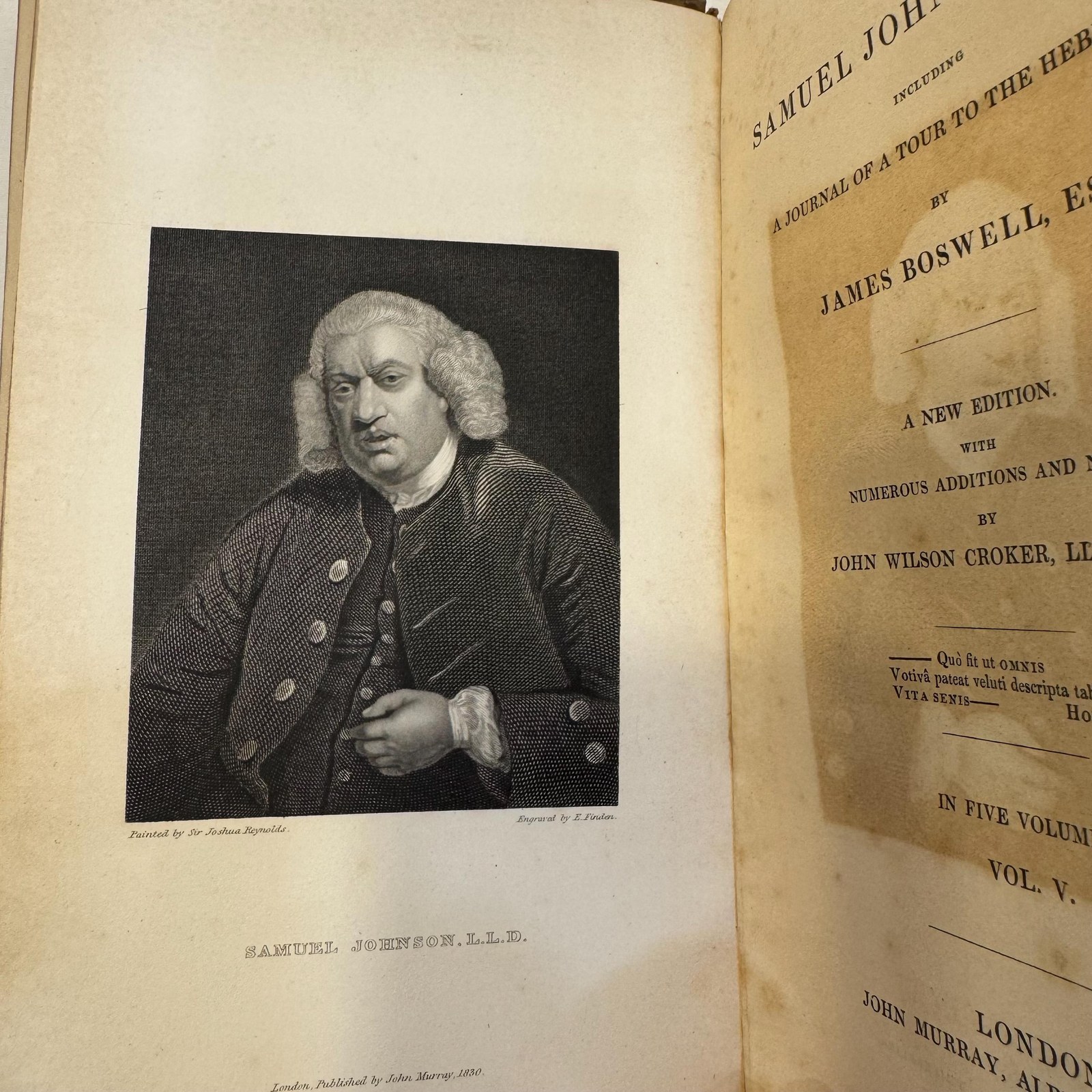 The Life of Samuel Johnson Including a Journal of a Tour to The Hebrides by James Boswell, 1831 — photograph 10.