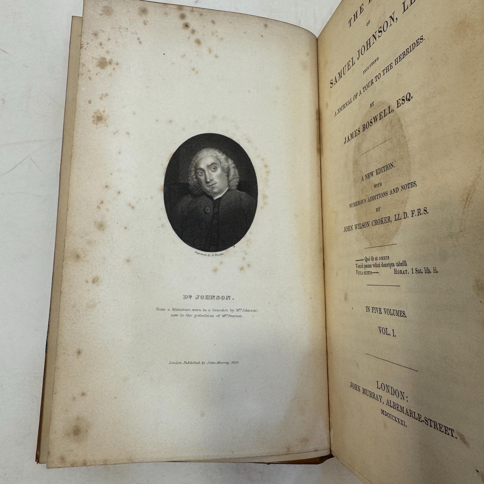 The Life of Samuel Johnson Including a Journal of a Tour to The Hebrides by James Boswell, 1831 — photograph 8.