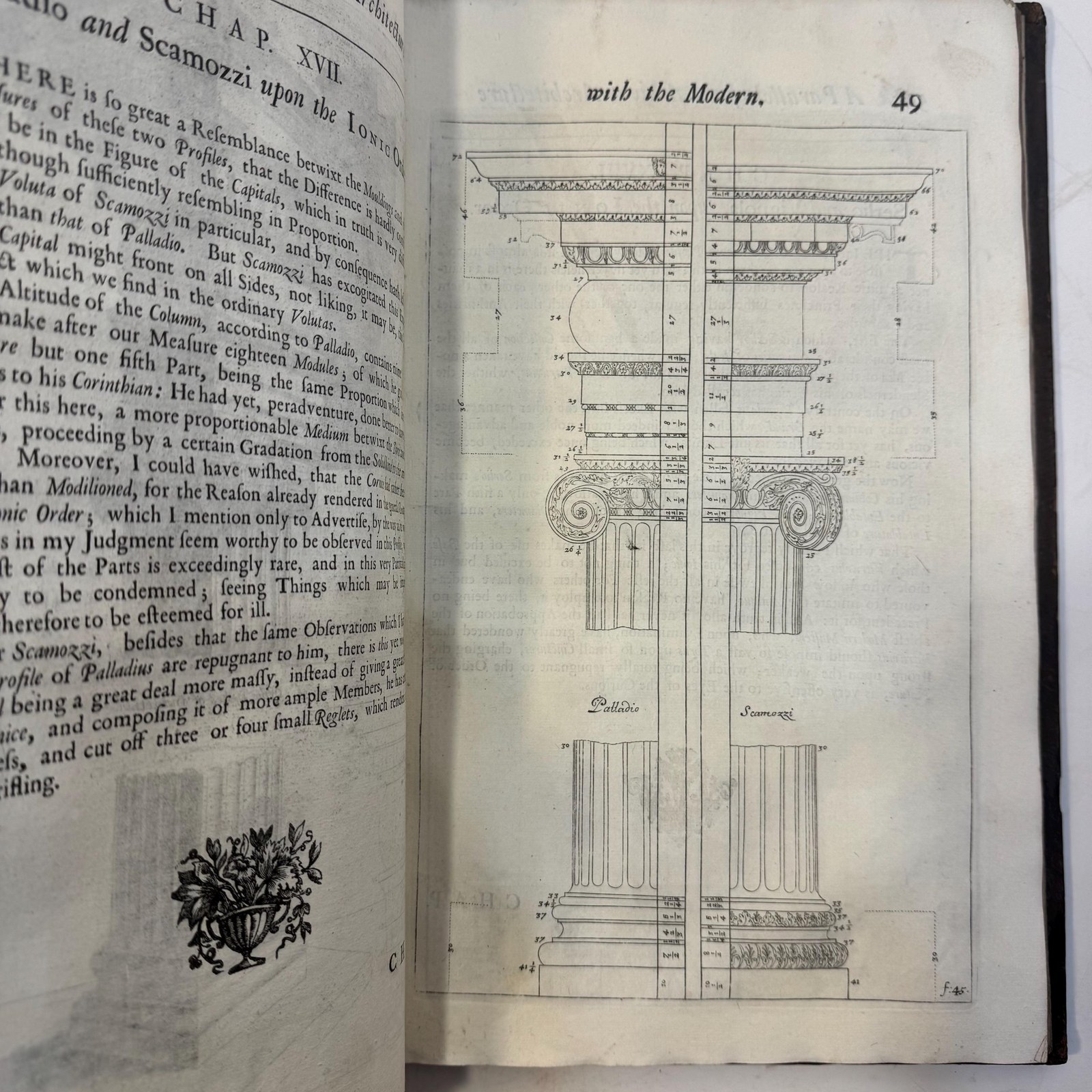 Parallel of Ancient & Modern Architecture, Roland Fréart, | Five Orders, Greek and Roman Architecture, 4th Edition, 1733 — photograph 8.