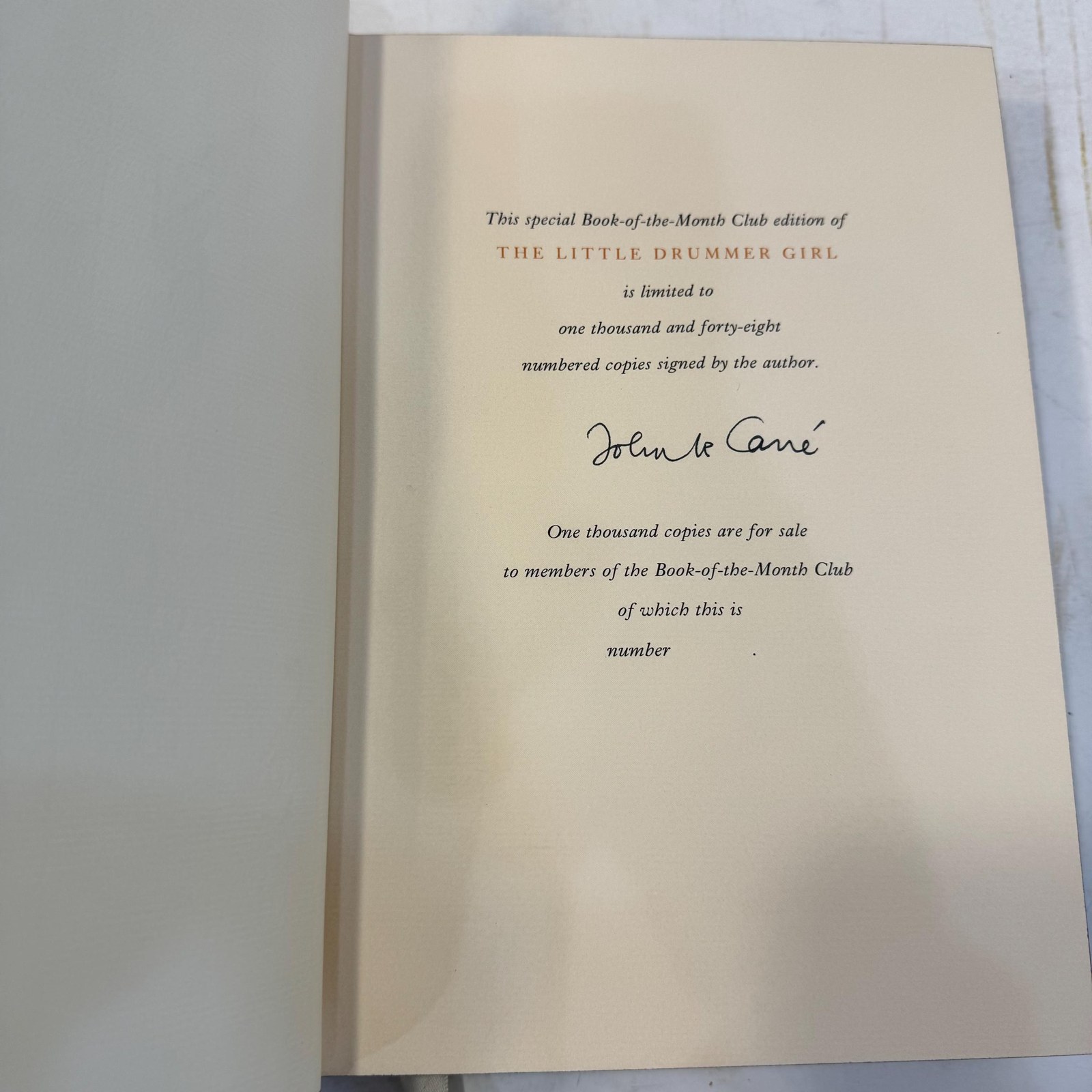 The Little Drummer Girl by John Le Carre, 1983 | Signed Limited Edition of 1048 — photograph 9.