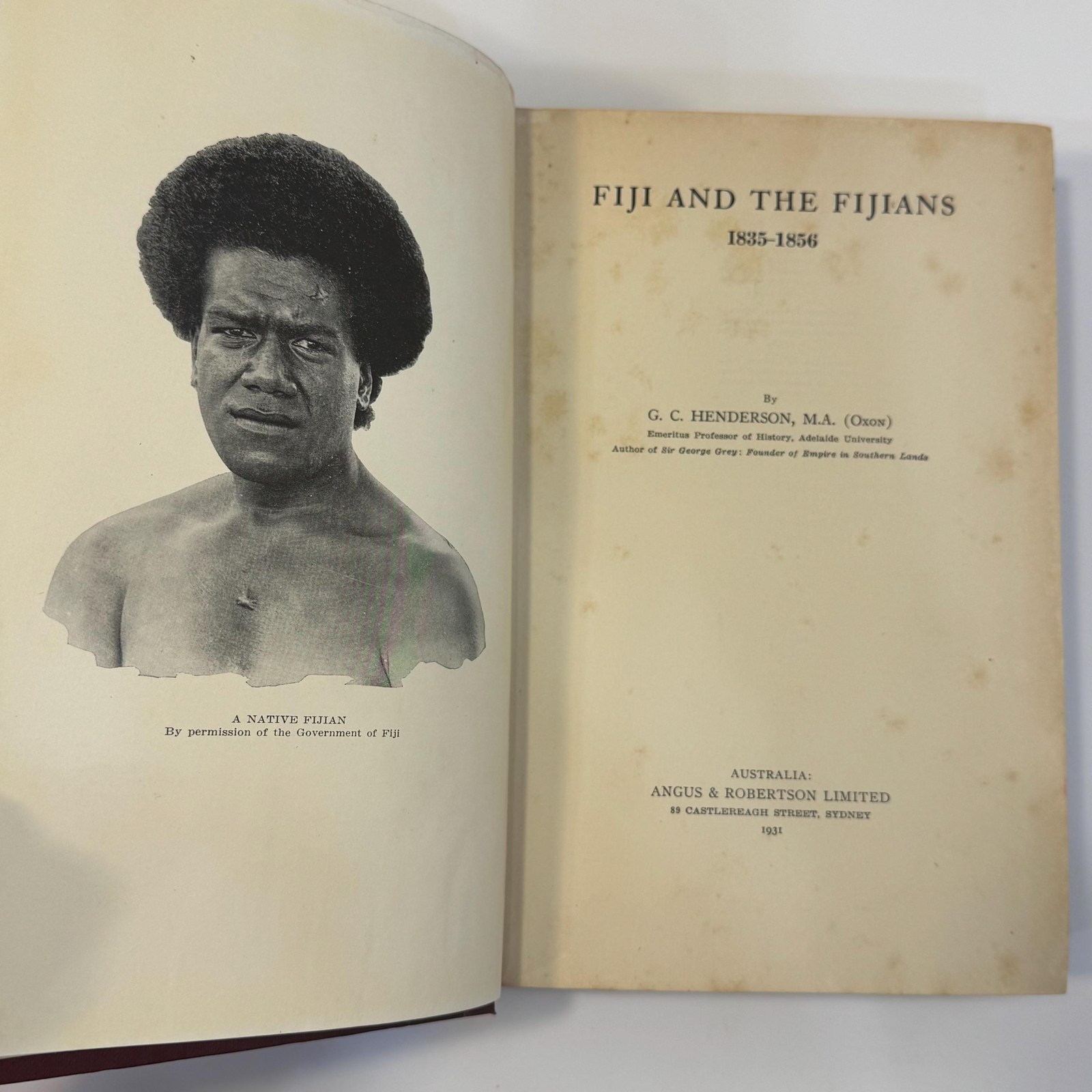 Fiji and The Fijians 1835-1856 by G.C. Henderson, 1931 — photograph 7.