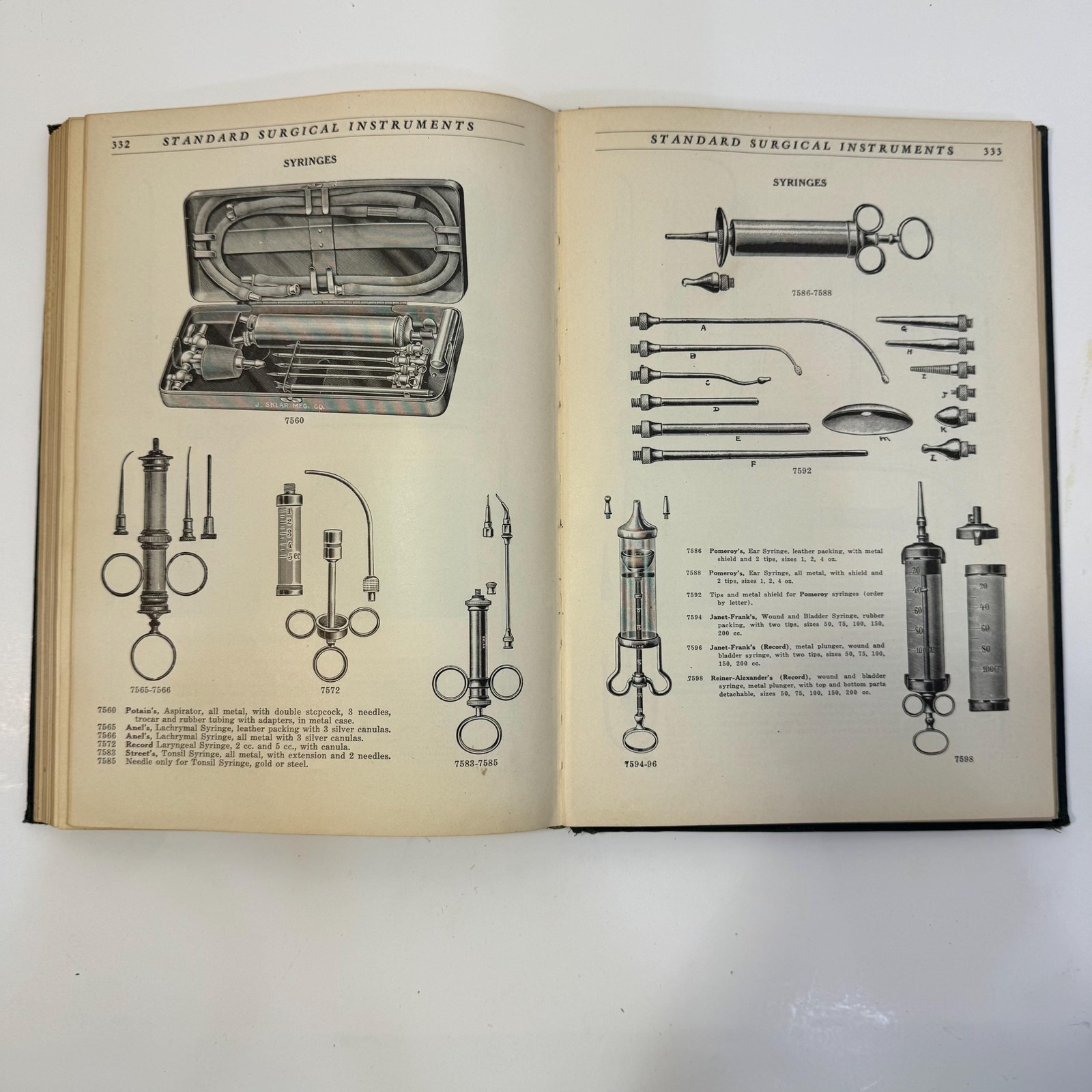 Illustrated Catalogue of Domestic & Imported Surgical Instruments: Suction, Pressure, etc. by J. Sklar Manufacturing Co | 10th Edition, 1934 — photograph 9.