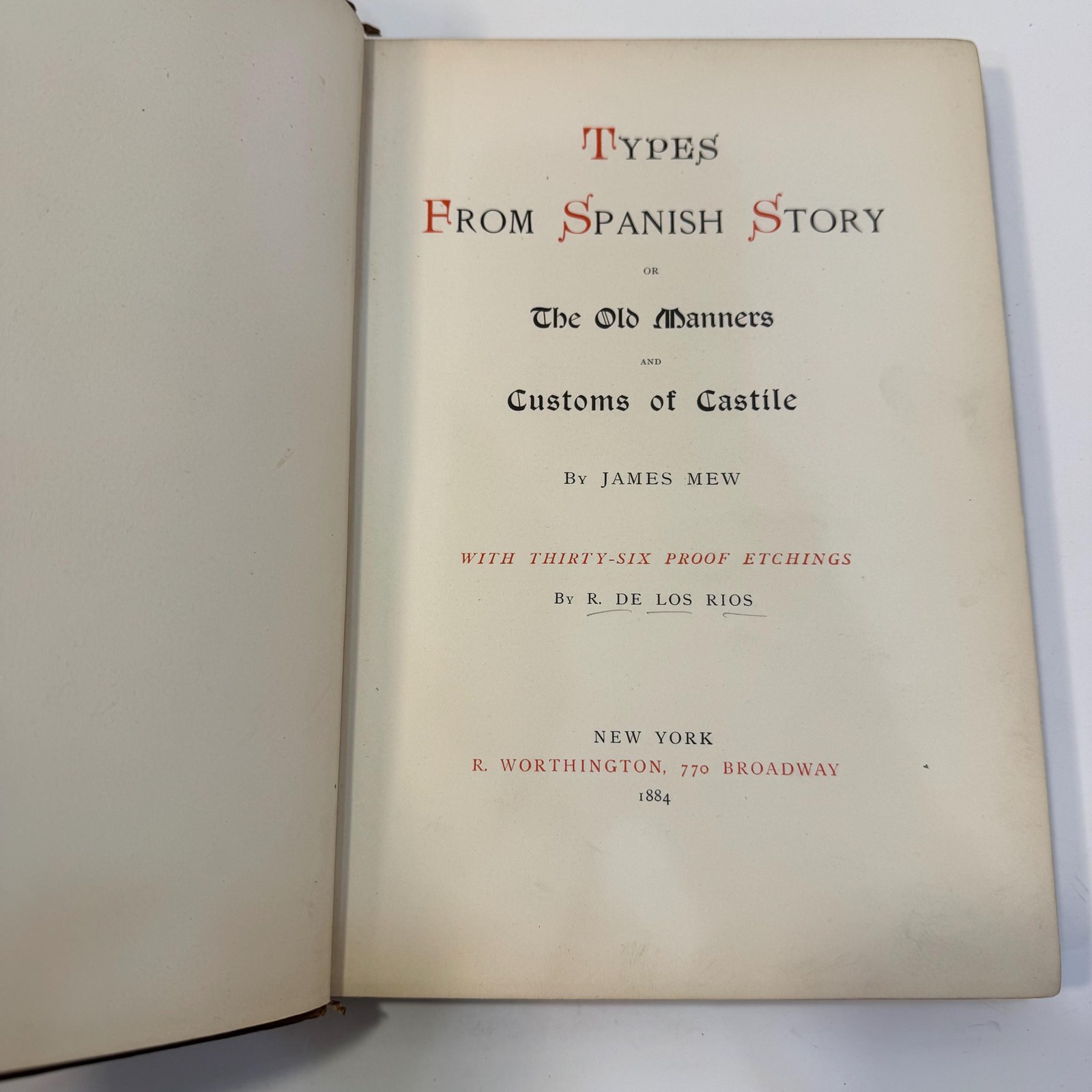 Types From Spanish Story or The Old Manners and Customs of Castile by James Mew with Thirty-Six Proof Etchings, 1884 | First Edition — photograph 8.