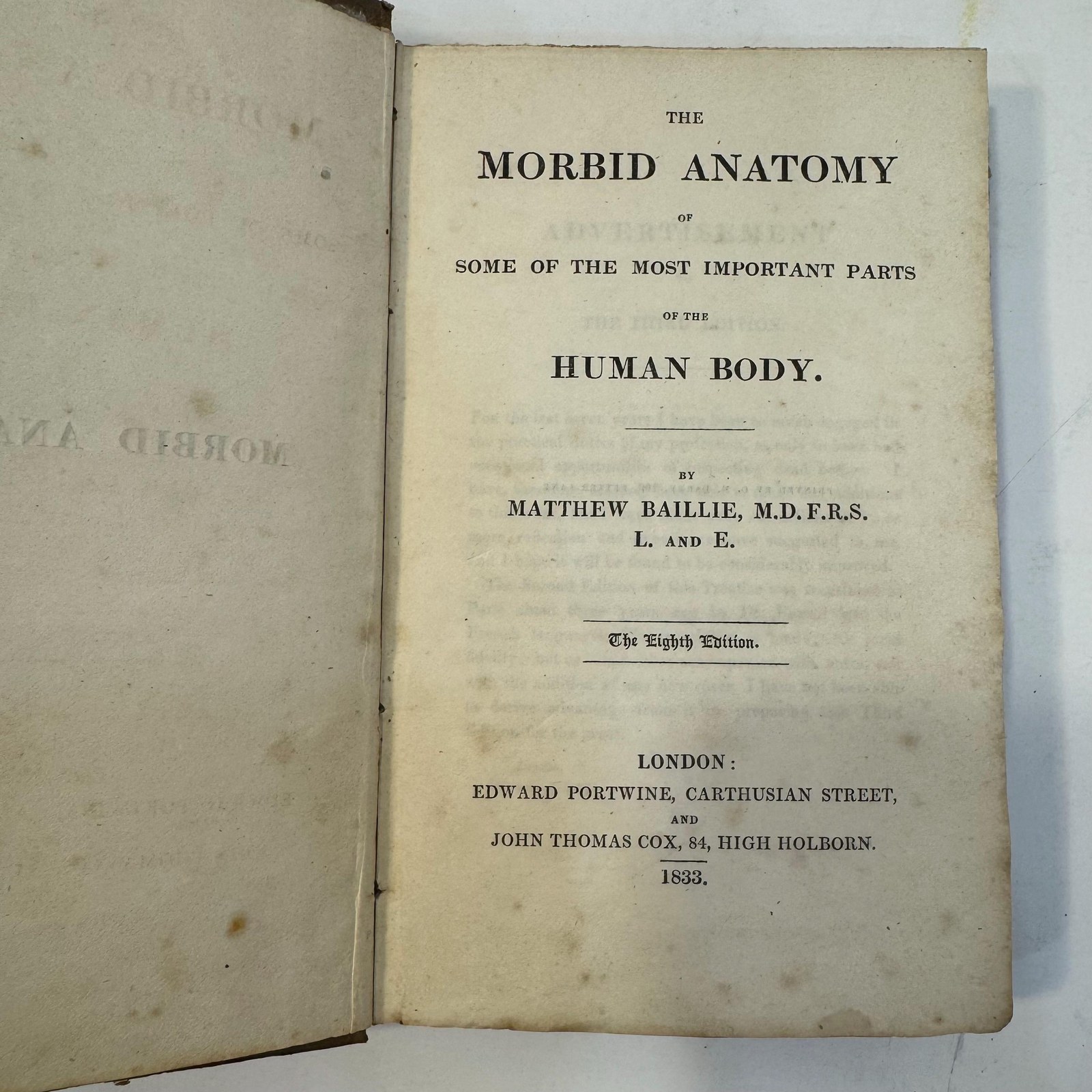 The Morbid Anatomy of Some of The Most Important Parts of The Human Body by Matthew Baillie, 1833 | The Eighth Edition — photograph 5.