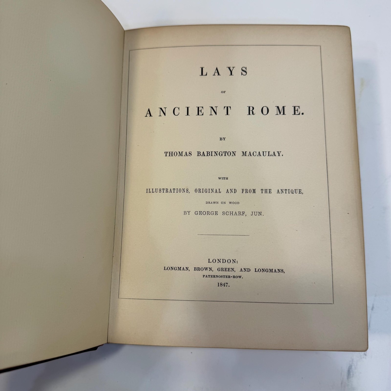 Lays of Ancient Rome by Thomas Babington Macaulay with Illustrations, Original and From The Antique by George Scharf, Jun, 1847 — photograph 9.
